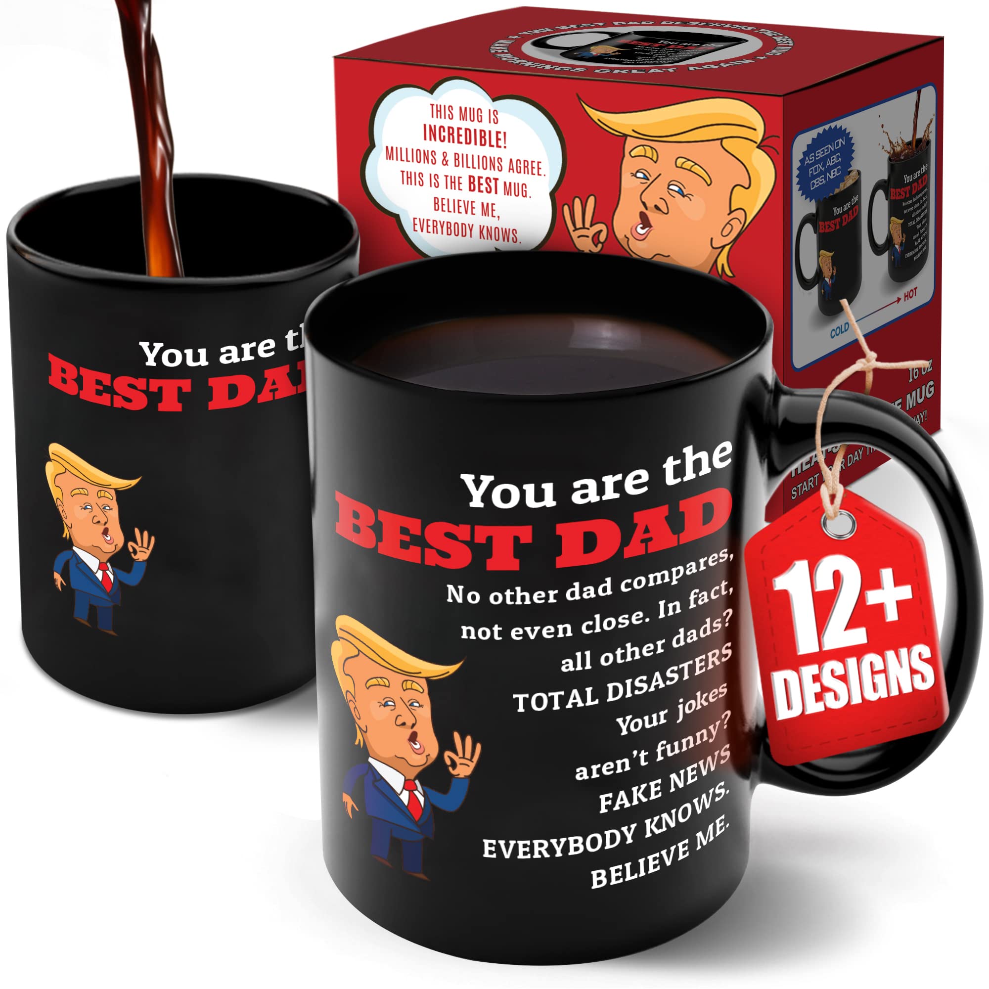 Funny Trump Coffee Mug [16 oz] Best Dad Gifts for Christmas. Best Gift for Dad from Daughter