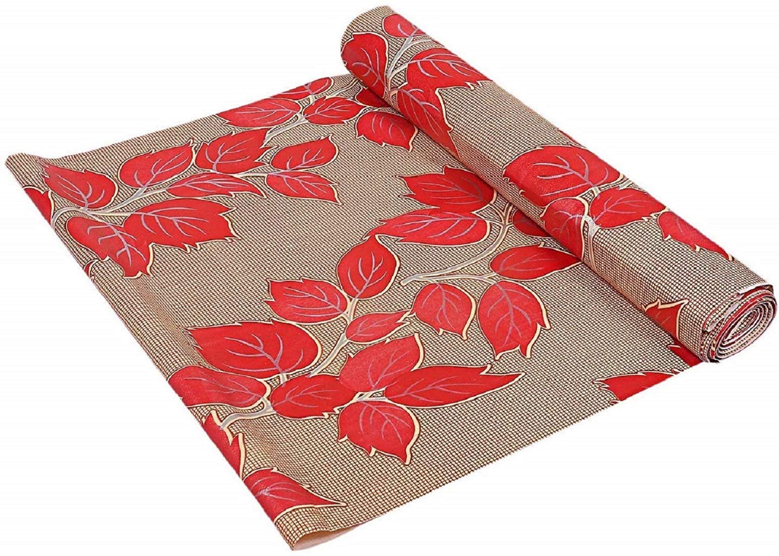Red PVC Shelf Liner - Protect Your Kitchen & Drawers -1