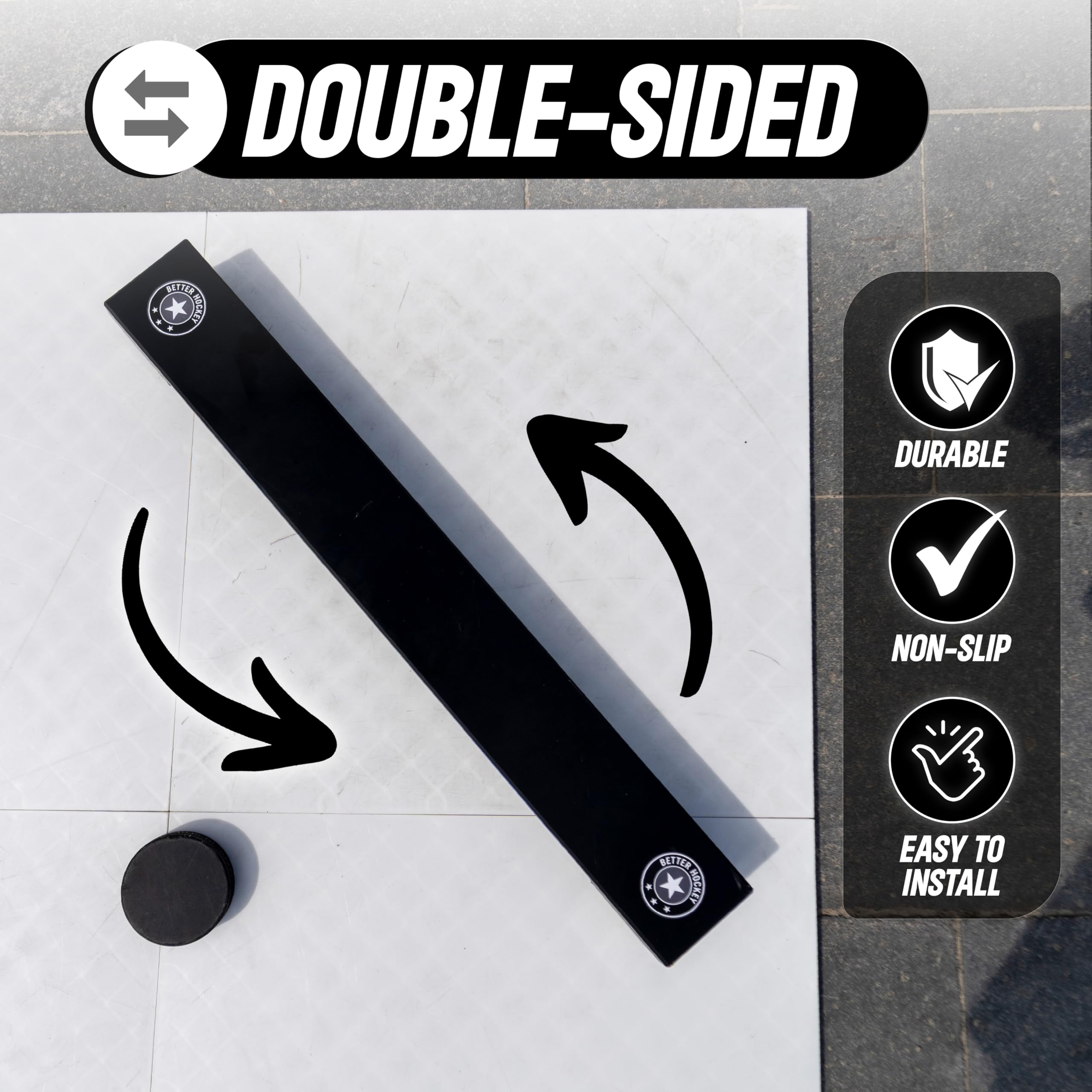 Better Hockey Extreme Hockey Rebounder - Ayuda de entrenamiento deportivo de calidad profesional para pases, disparos y temporizadores - Ranura de paso de 24 pulgadas