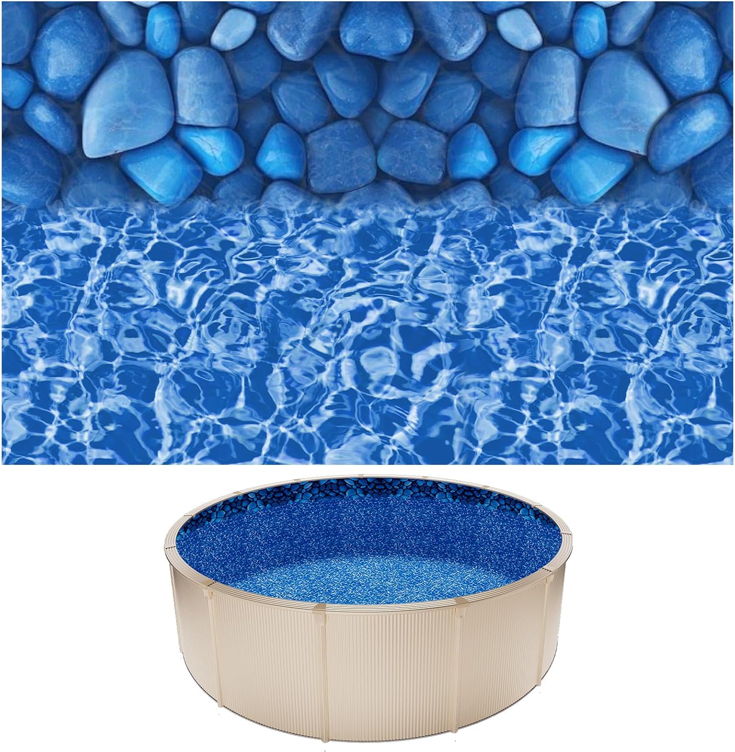 VEVOR 15-Foot Round Above Ground Pool Overlap Liner