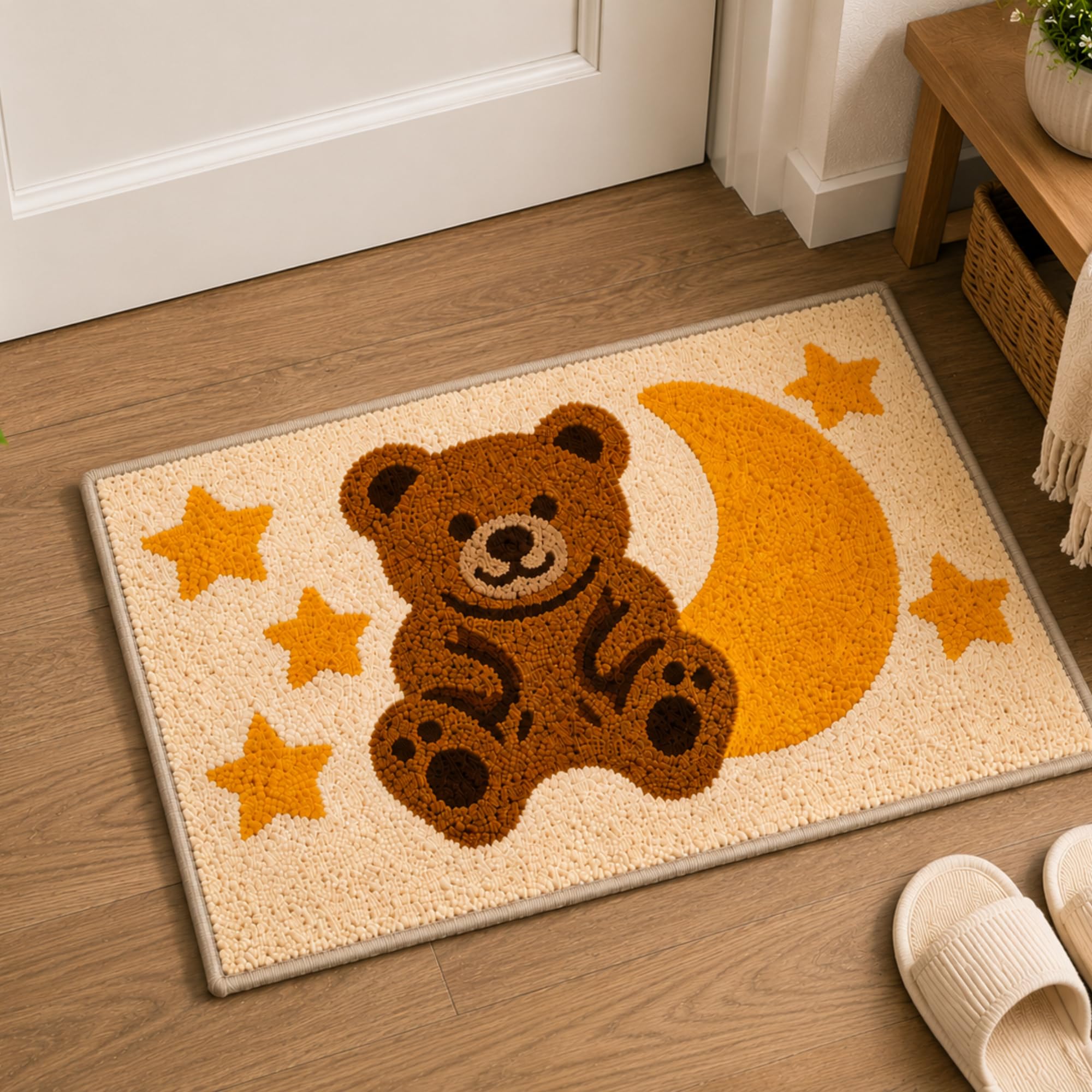 Tarantaran Teddy Cartoon Carpet Mat | Cute Indoor Rug for Kids Room Bedroom Bathroom & Hallway 3D Printed-image-18
