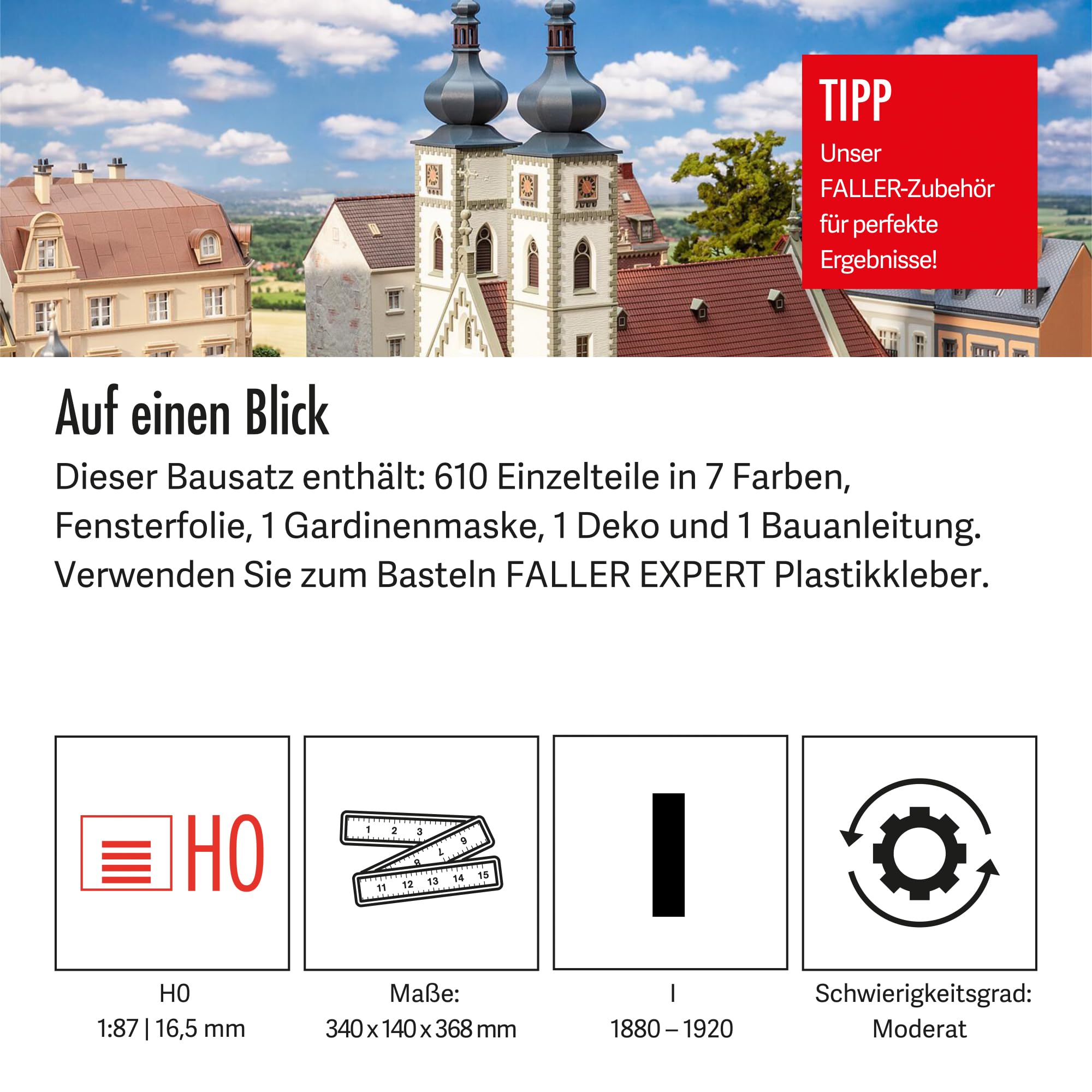 Faller 130629 - Stadtkirche - Spurweite H0