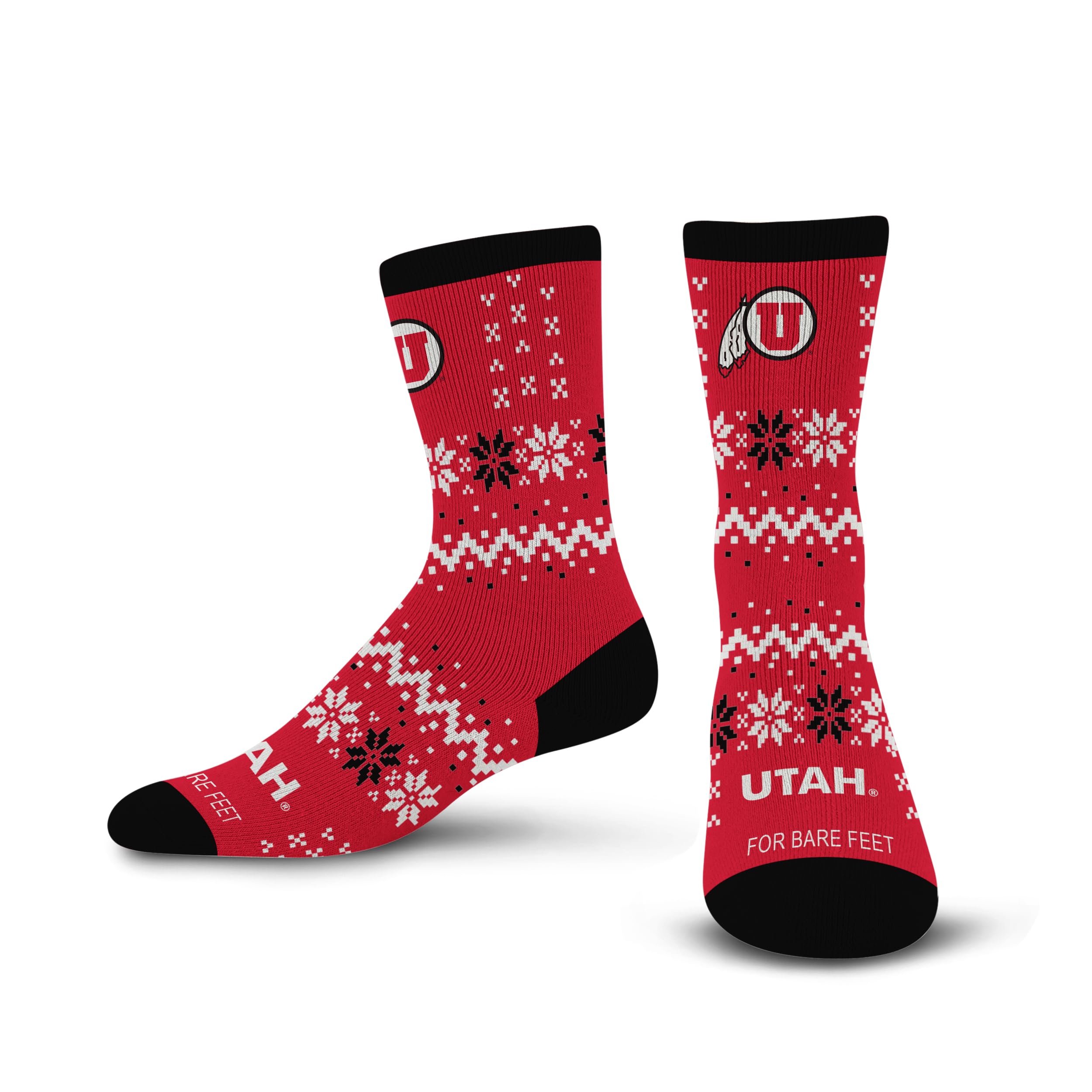 For Bare Feet Unisex Kids Team Color Kid's Sweater Crew Sock Ncaa, Taglia Unica