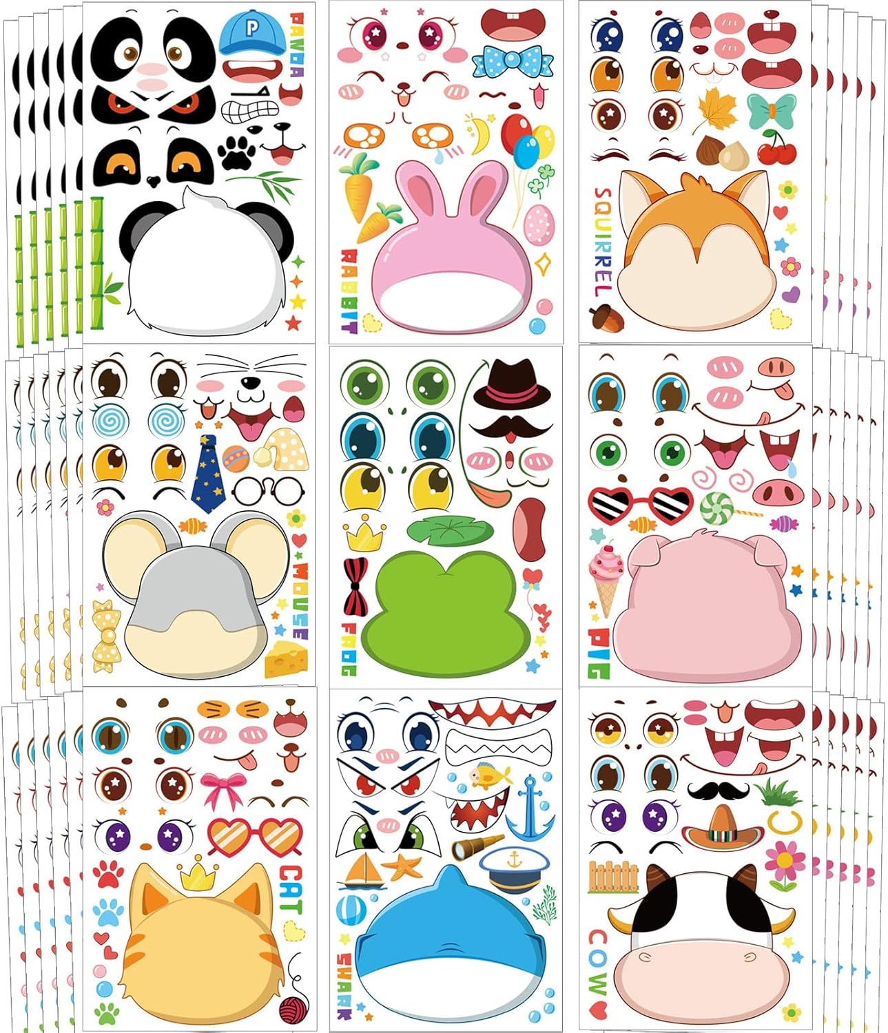 36 Sheets 9.8”x6.7″ Make Your Own Animal Stickers for Kids Toddlers, Make a Face Stickers for Party Favors Supplies Crafts, Toys Stickers for Girl Boy Kid Birthday Gifts 36 Sheets 9.8”x6.7″ Make Your Own Animal Stickers for Kids Toddlers, Make a Face Stickers for Party Favors Supplies Crafts, Toys Stickers for Girl Boy Kid Birthday Gifts
