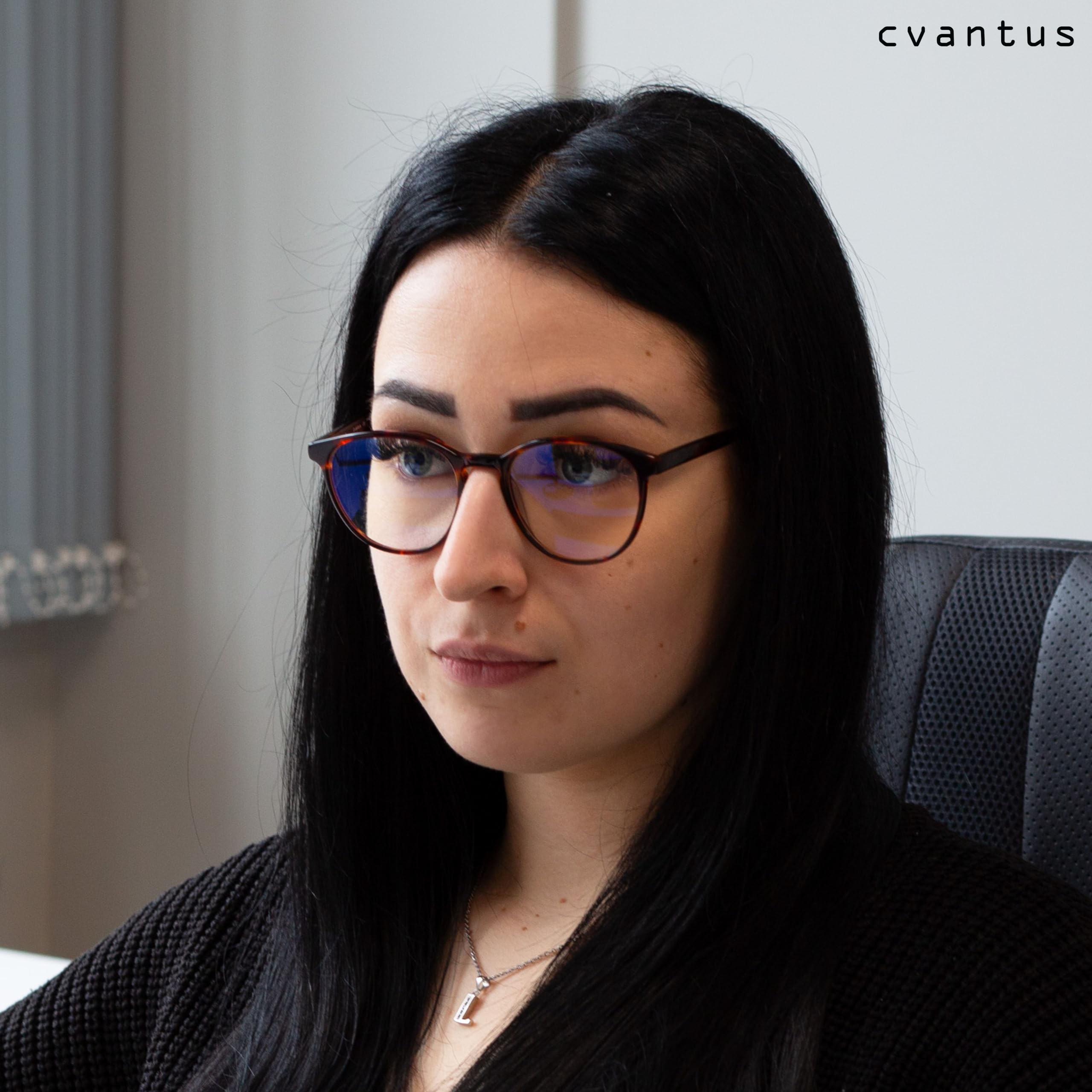 Cvantus Premium Blaulichtfilter Brille Herren & Damen | Blaulicht- und UV-Blocker, Antireflex, Antistatisch | Tortoiseshell Blaulichtfilter Brille Rund| Verschreibungsqualität - Gemacht von Optikern