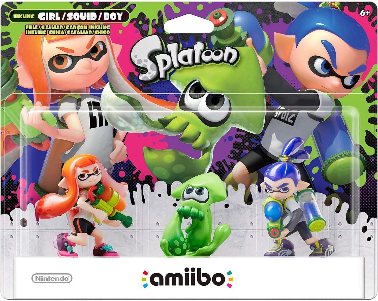 Nintendo Inkling Boy, Girl and Squid - 3-Pack