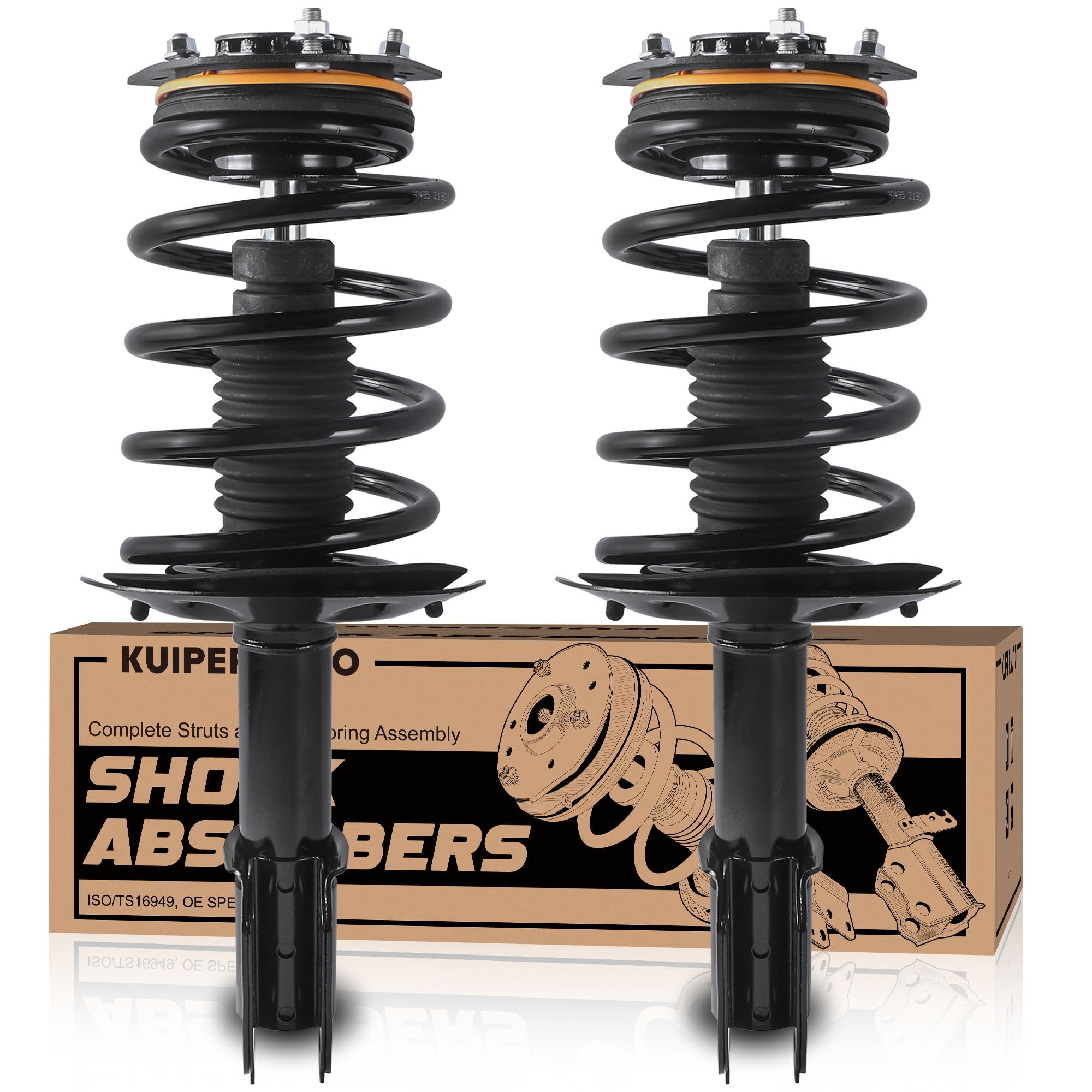KUIPERAUTO Pair Front Strut Assembly Compatible with 2002-2007 Buick Rendezvous/2001-2005 Pontiac Aztek Coil Spring Shock Absorbers 172113