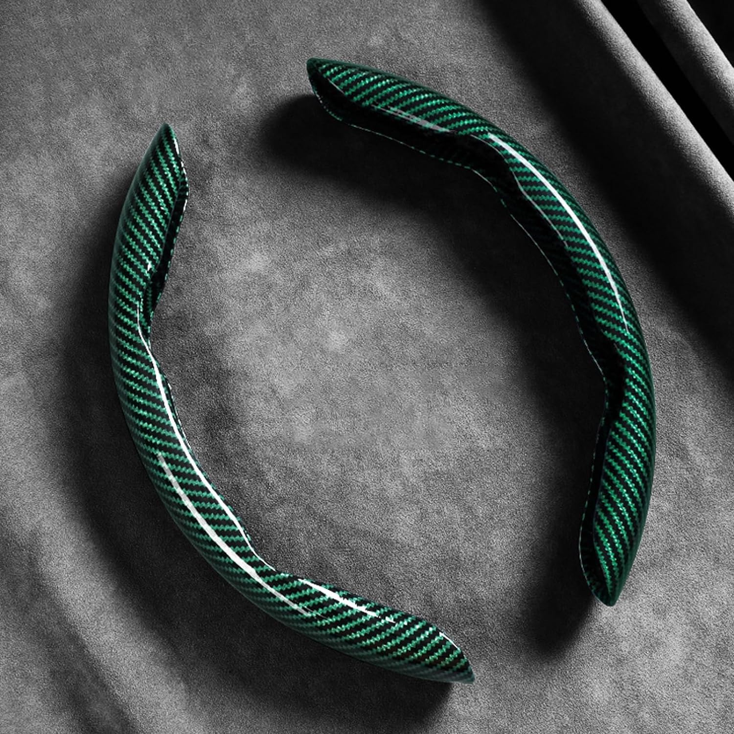 Auto Stuurhoes voor Alfa Romeo Giulietta 145 146 147 155 156 159 164 166 SZ 4C 8C, Koolstofvezel Gesegmenteerde Stuurwiel Protector Antislip Ademende Grip Cove,D