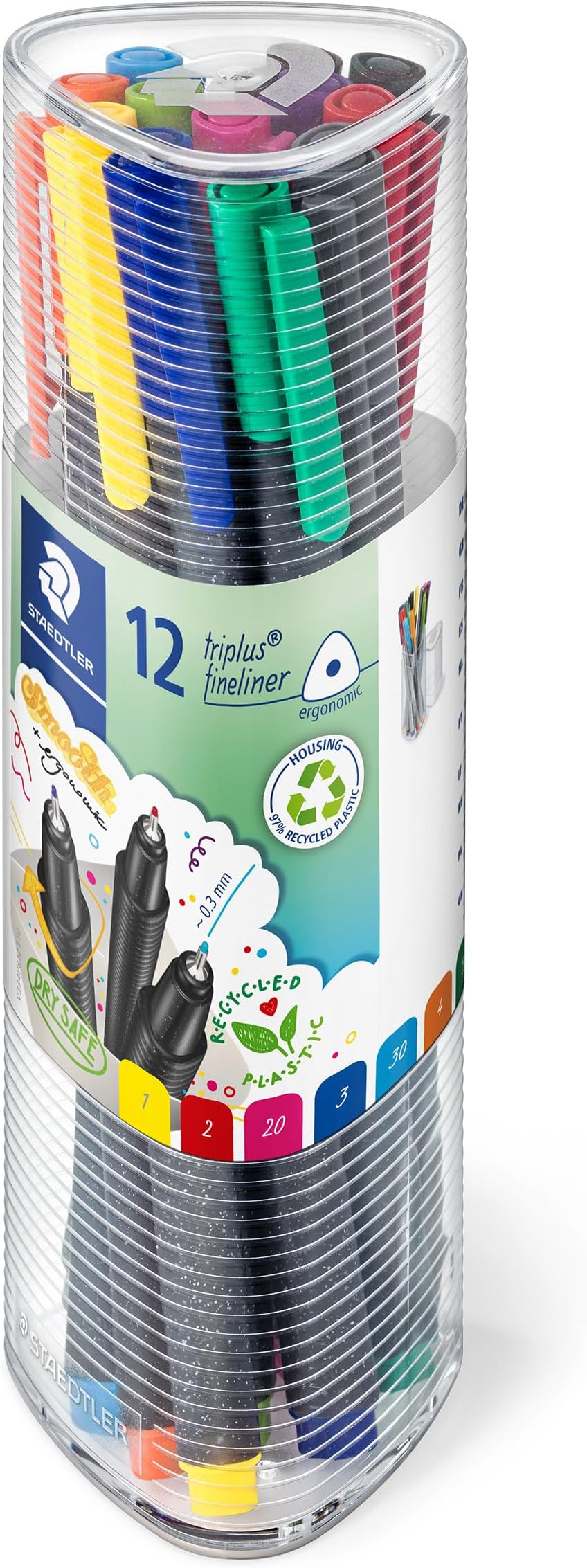 Triplus Fineliner 0.3mm Pens 12 Color Set