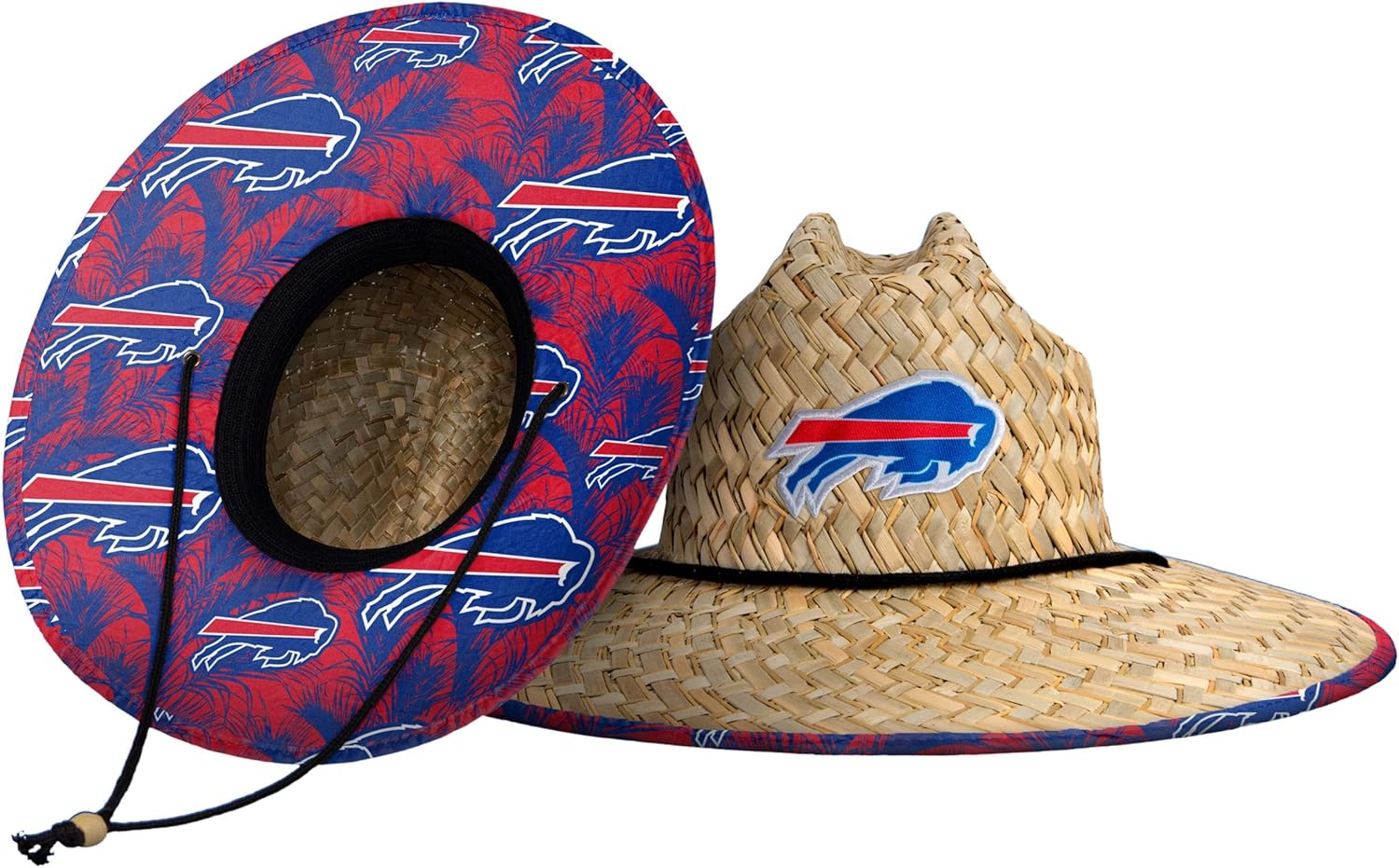 NFL Team Logo Americana Floral Lifeguard Beach Straw Sun Hat