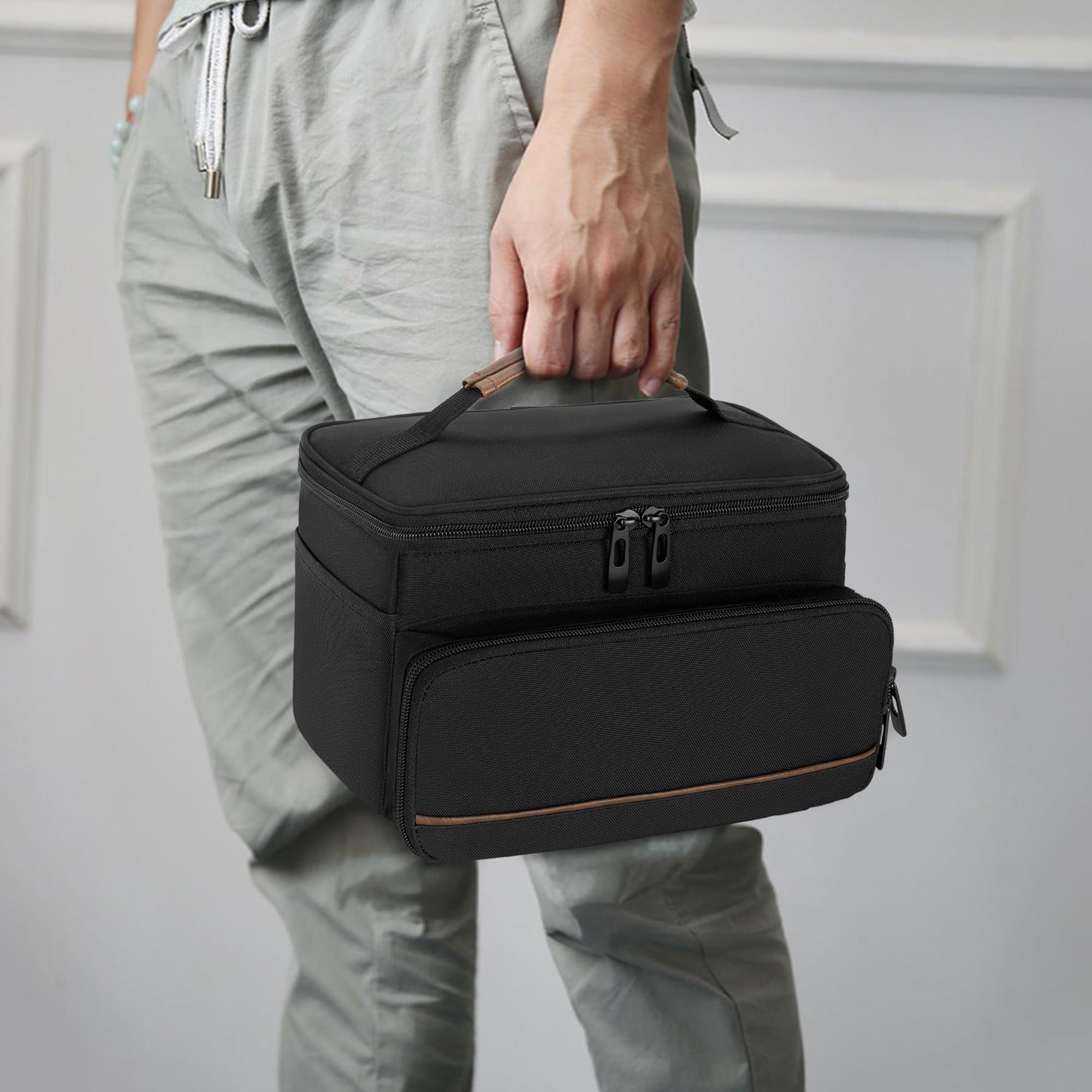 CURMIO Estuche Portátil para Cortapelos, Bolsa de Almacenaje Compatible con Andis, Hatteker, Oster Maquina Cortar Pelo y Otras Herramientas de Peluquería, Negro
