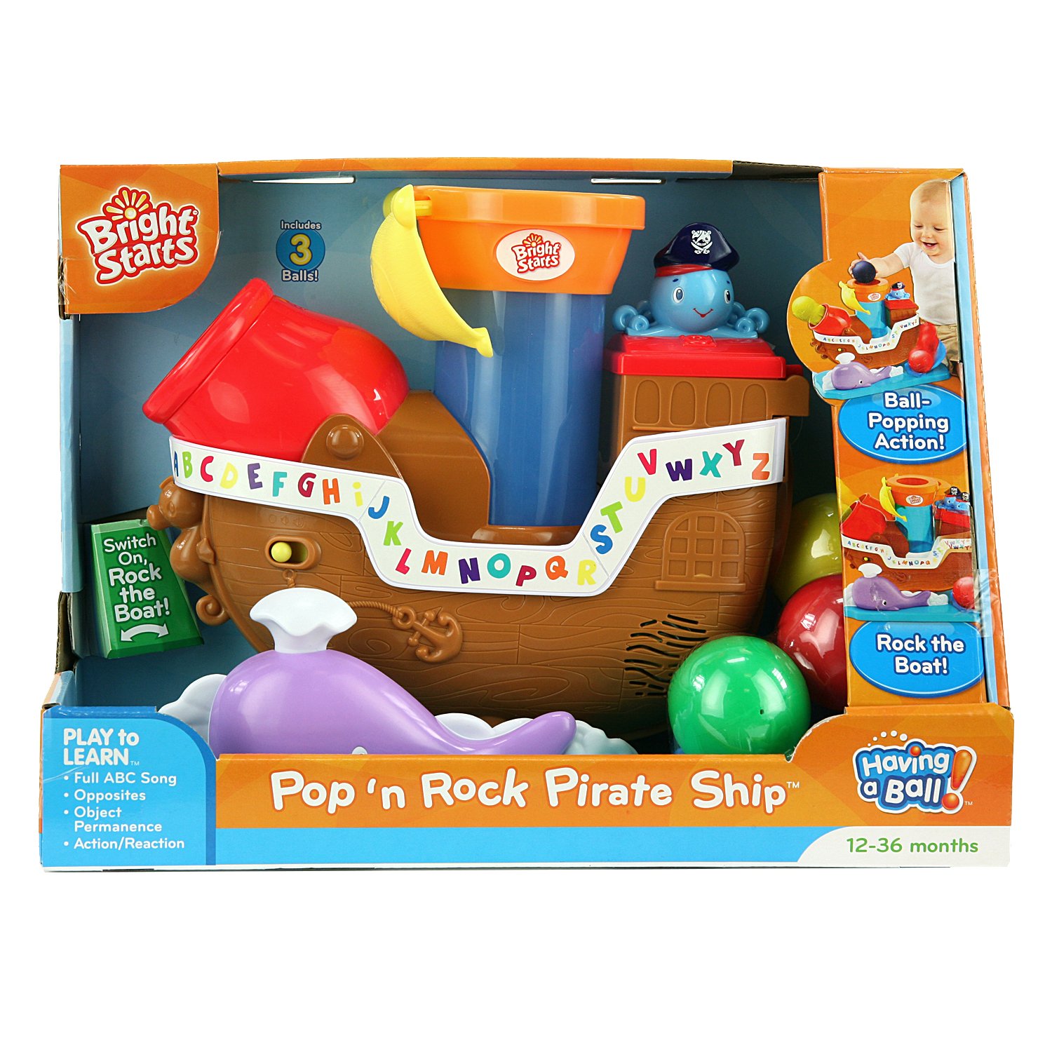 Bright Starts 9295 Ball Pop and Rock Piraten Schiff