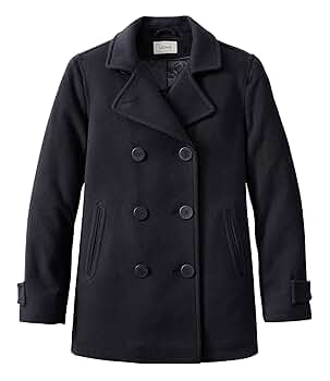 ウィメンズ L.L.ビーン.ウールピーコート 米国フィト18 ネィビー ウィメンズ クラシック・ラムウール・コート、ピーコート 通販