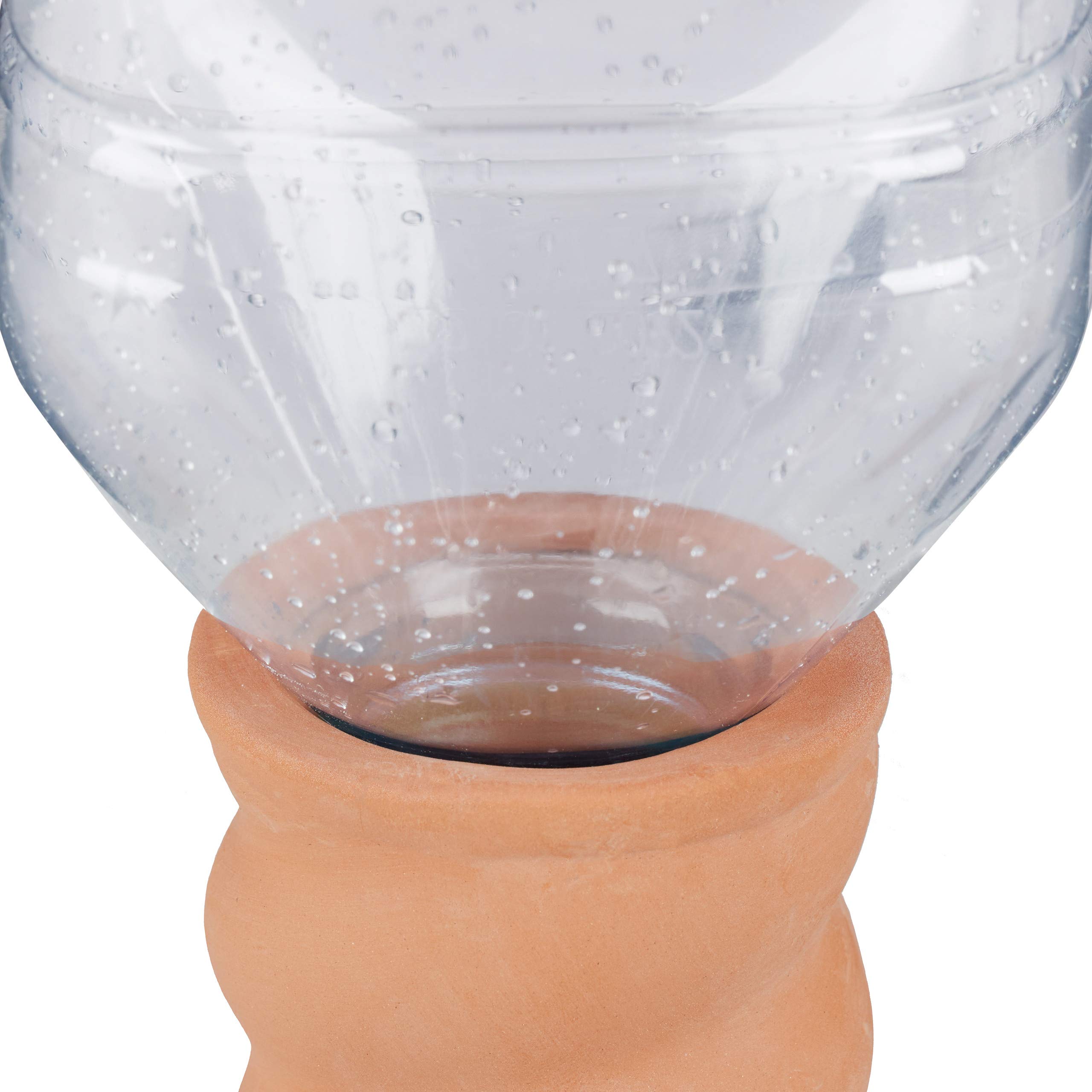 Relaxdays system nawadniający kolec do butelek 1,5l nawadniacz, dozownik wody do doniczek, podlewaczka 4szt, terakota