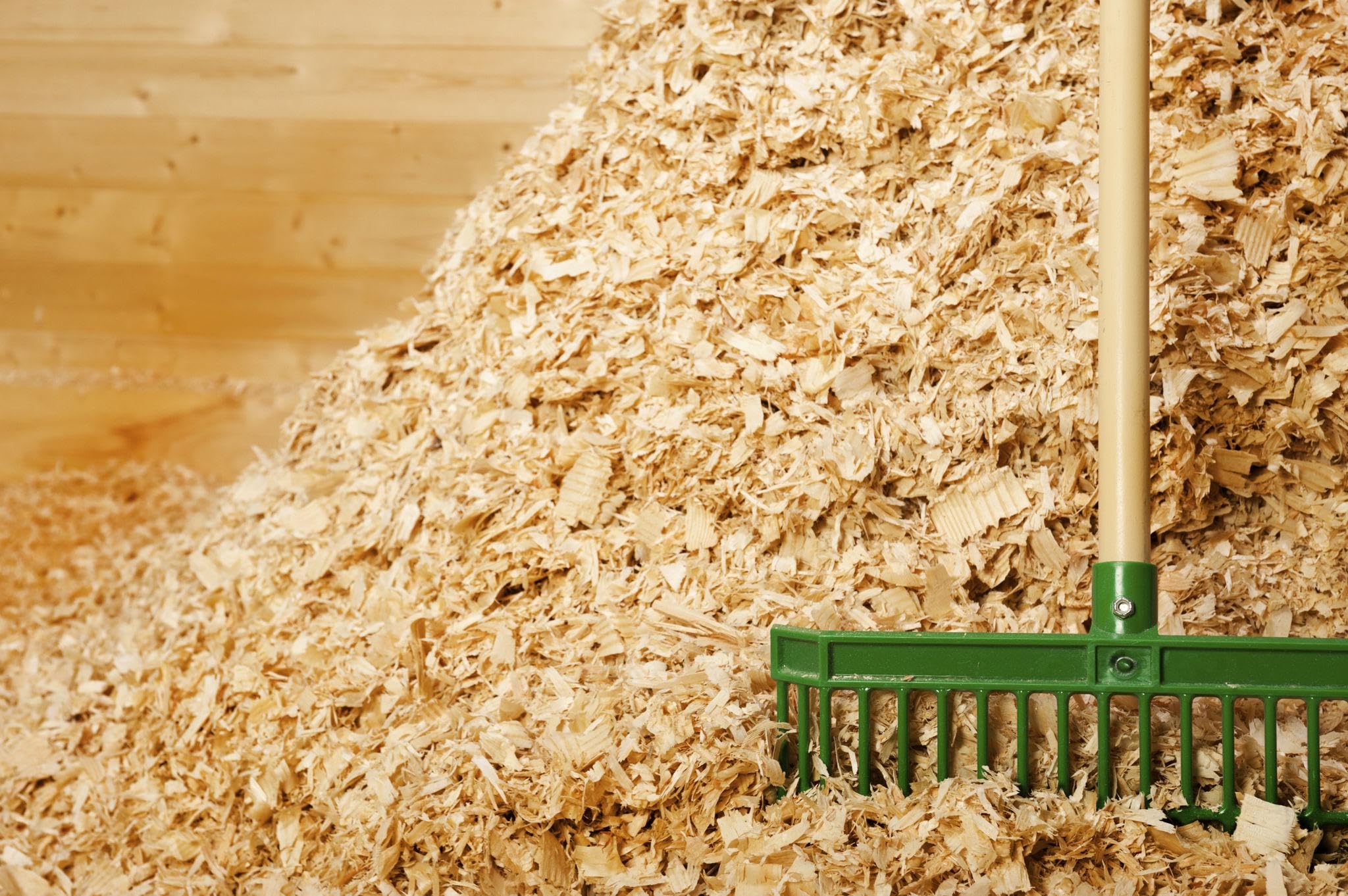 German Horse Mix 38 kg 2 Ballen – Pferdeeinstreu aus Holzspänen | Pferdeeinstreu aus Frischholzspänen und Hobelspänen, staubarm, saugfähig, geruchsbindend für trockene Pferdeboxen