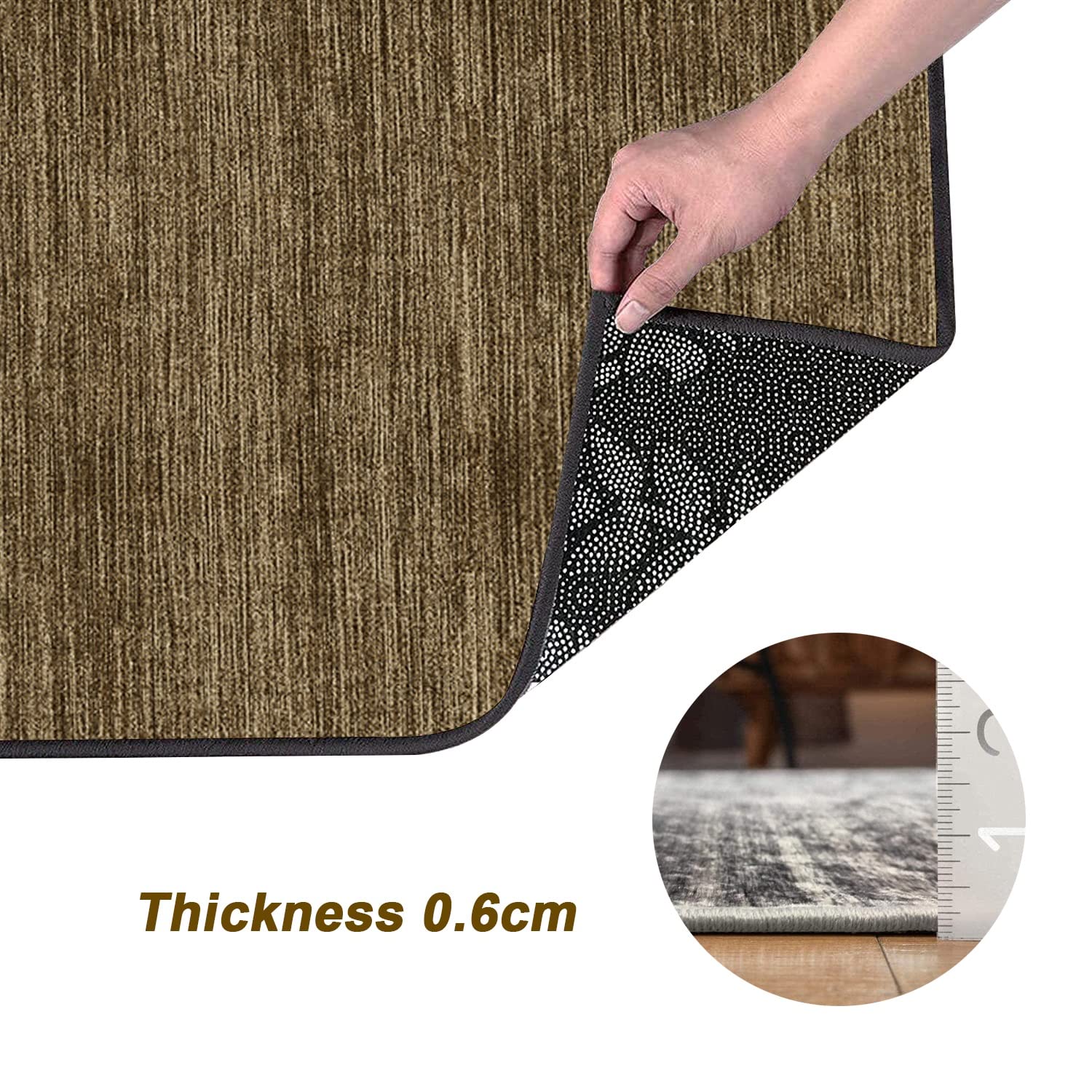Tapis De Couloir Antidérapant Lavable Avec Revers En Caoutchouc