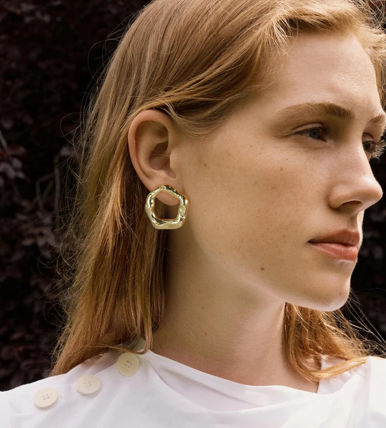 Geometric Earrings for Women, Chunky Dangle Earrings Trendy Vintage Statement Earrings Dupes Jewelry for Her - Image 3