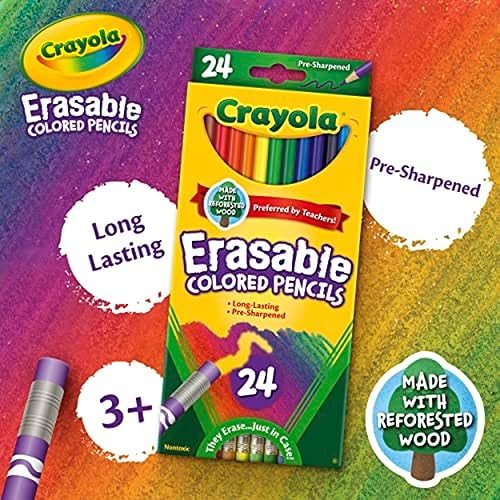 Miniatura 6 de Crayola lápices de colores borrables, largo, Variados