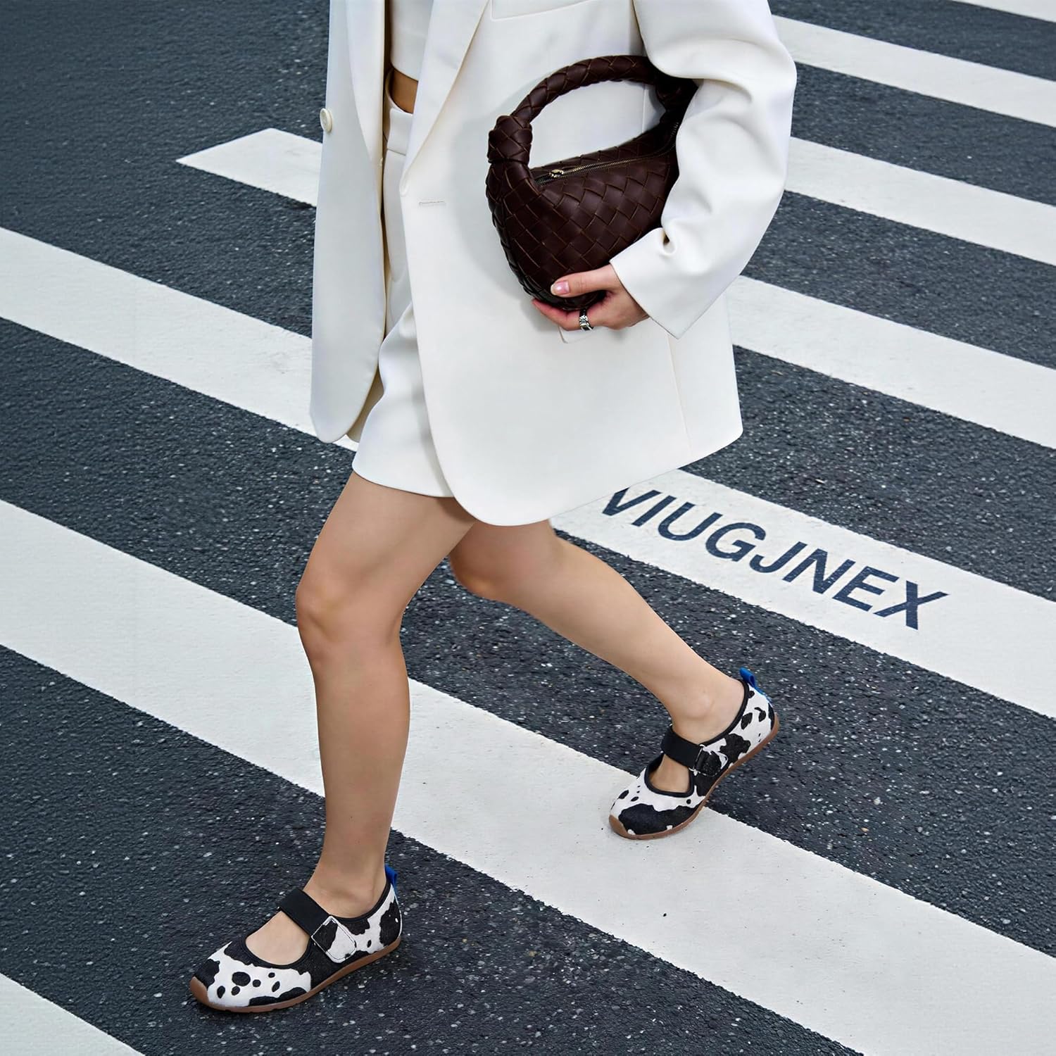 VIUGJNEX Women’s Mary Jane Sneakers Lightweight Casual Fashion Slip-On Flats - Image 3