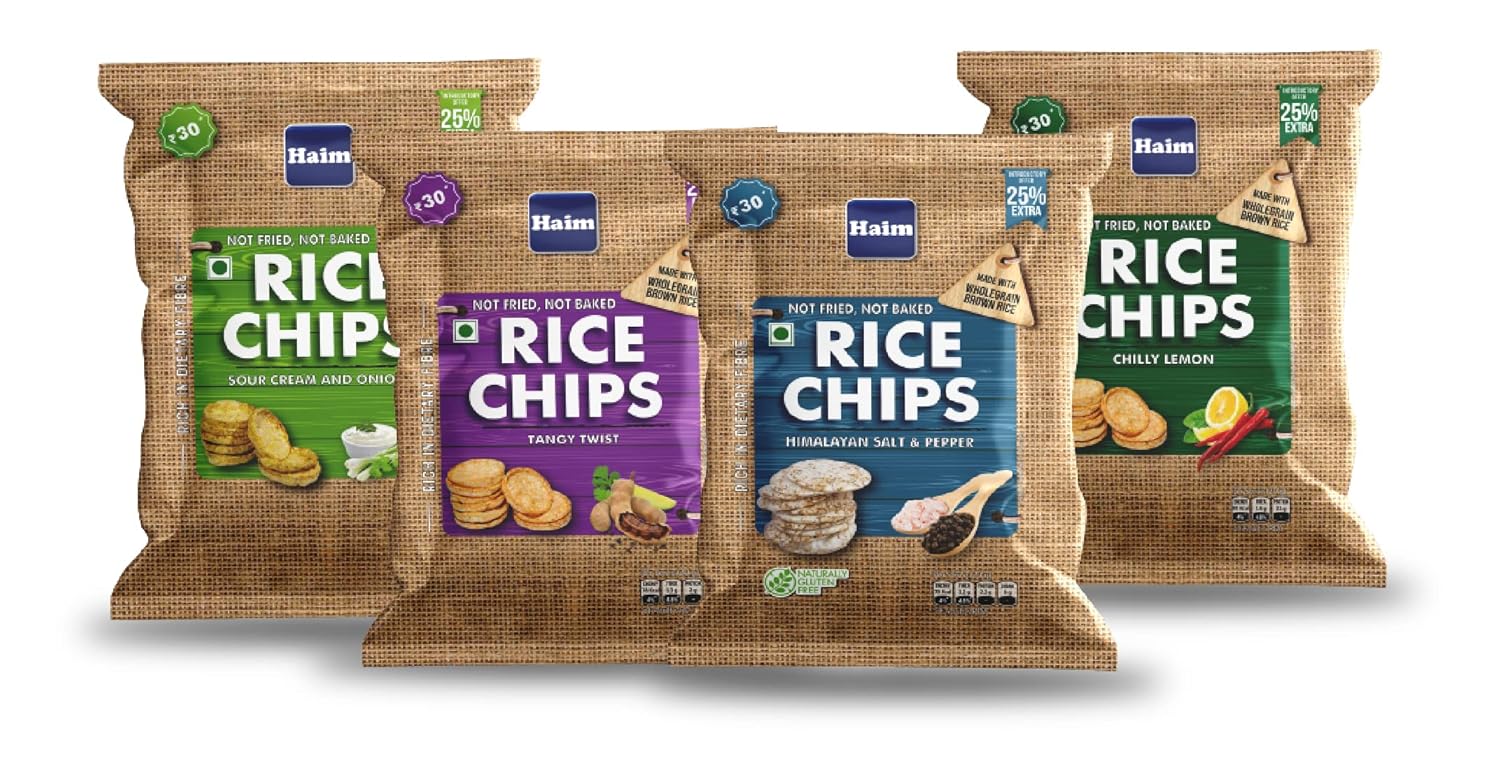 Wholegrain Rice Chips Wholegrain Brown Rice, High Fibre Healthy