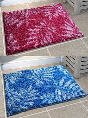 Athom Trendz Soft Anti Slip Easy Home Bath Mat, 38 X 58 cm, Multicolour