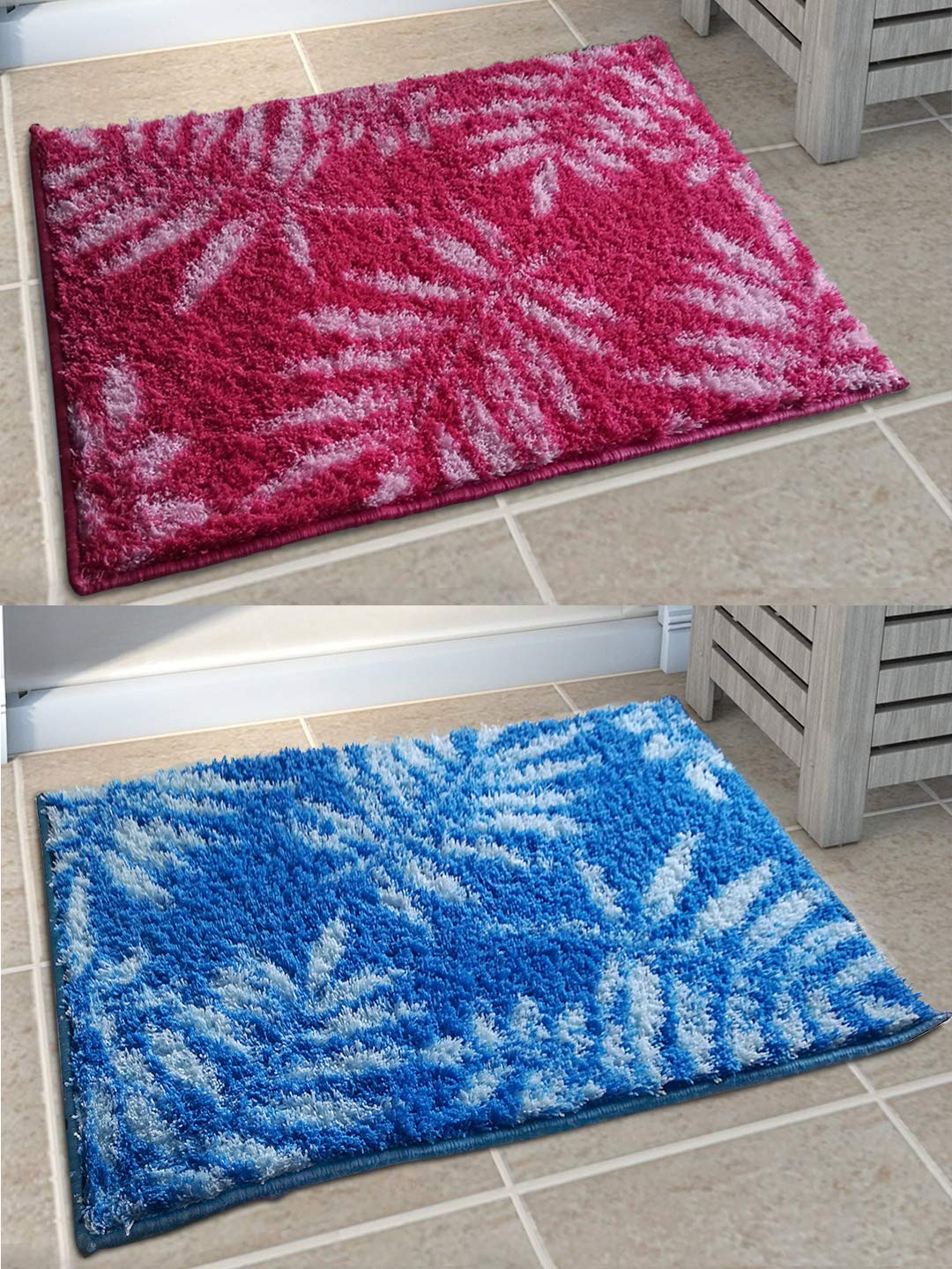 Athom TrendzEasy Home Designer Soft Anti Slip Bath Mat 38x58 cm Combo Pack