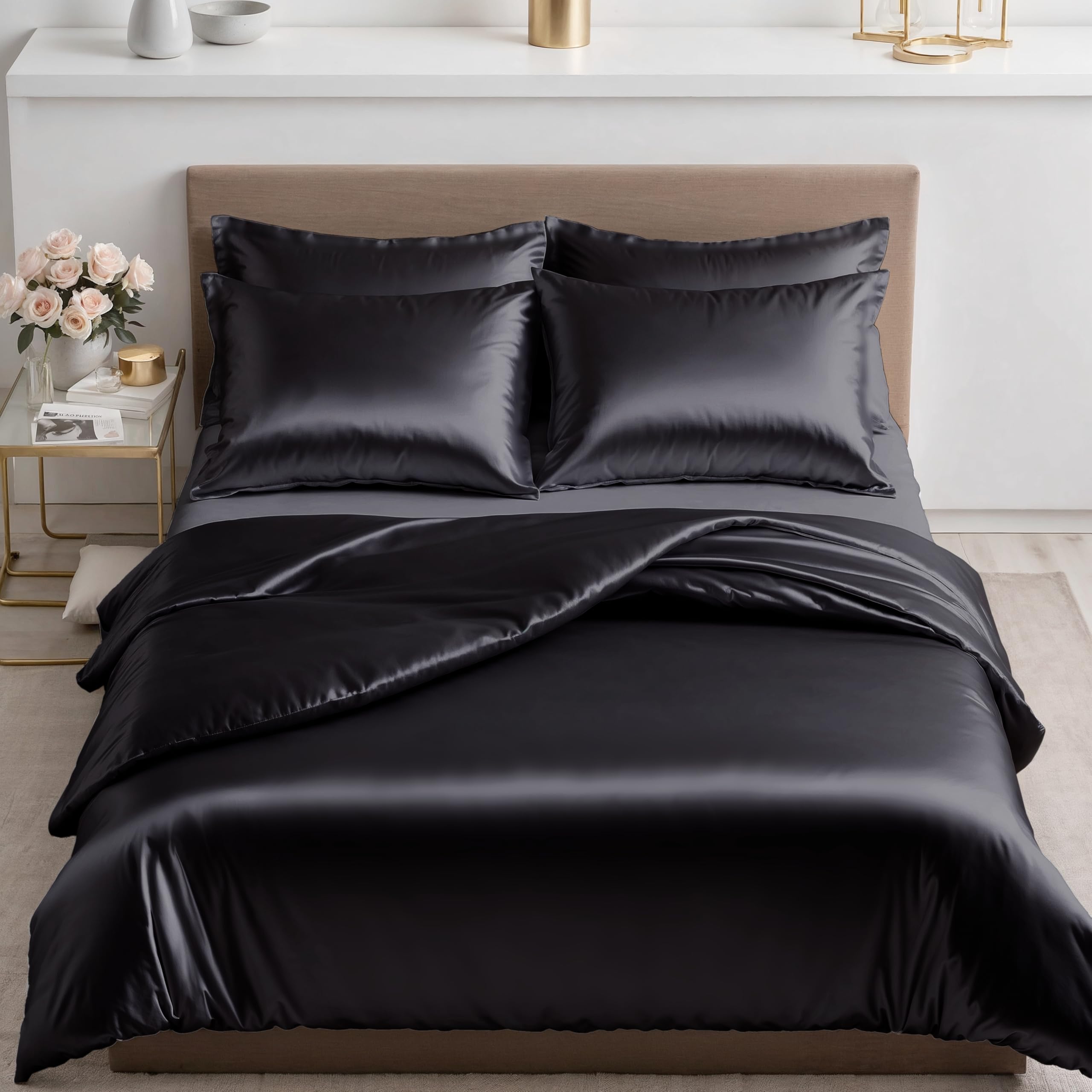 Cozyor Satin Bettwäsche extra dick und weich mit robustem Reißverschluss