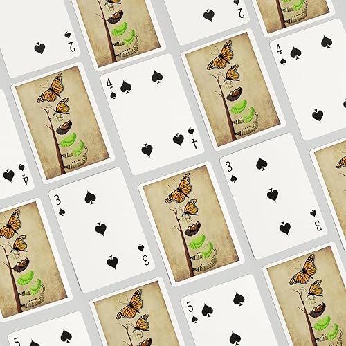 Miniatura 4 de Monarch Butterfly Lifecycle (52 baraja de cartas de tamaño póquer, con Jokers)