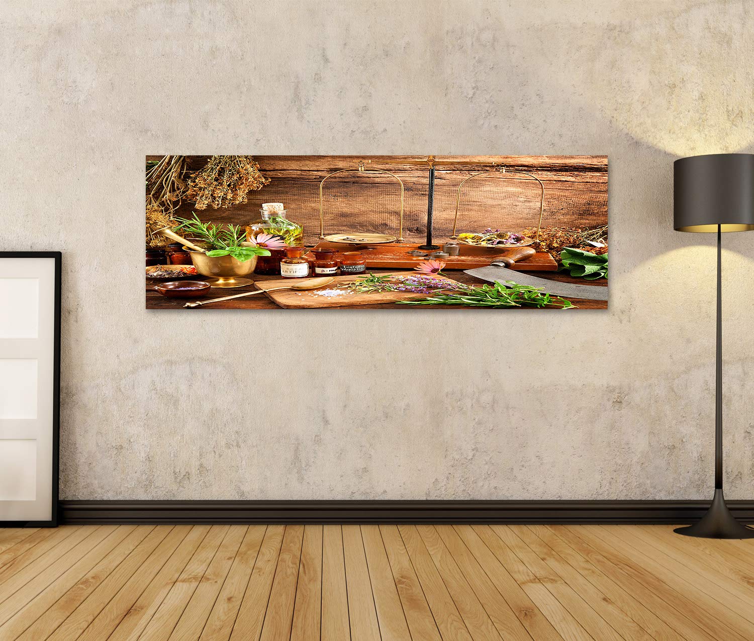 islandburner Quadro su tela Medicina Alternativa Antica Erba Naturale Bottiglia Scala Sf Quadri Stampe per soggiorno ufficio