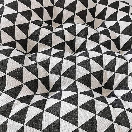 Miniatura 6 de vctops - Cojín redondo bohemio para silla de jardín, patio, hogar, cocina, oficina