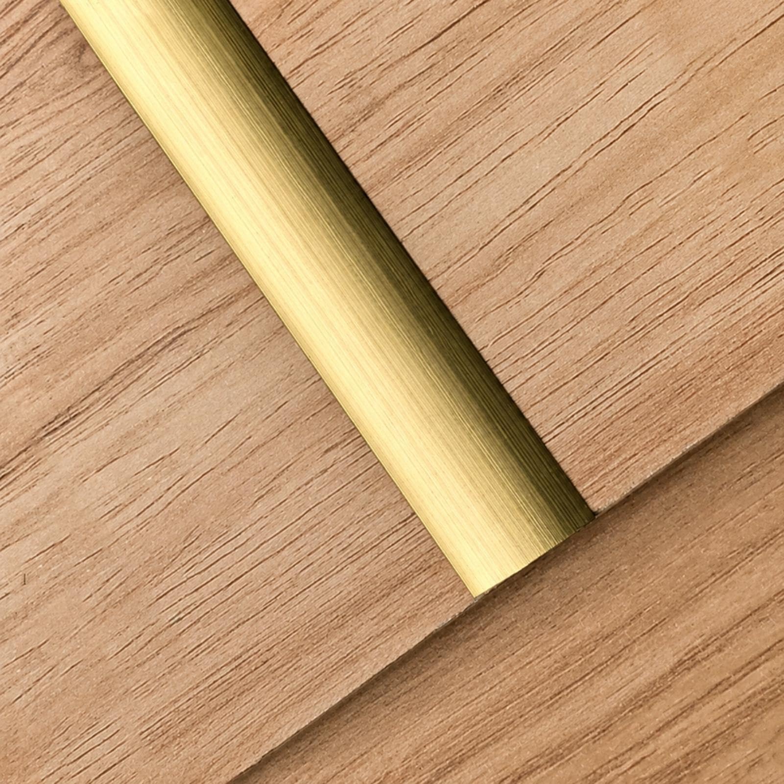 Striscia di Transizione Profilo di Transizione a T in Ottone 28 mm, Soglia per Pavimenti in Legno Moquette Vinile LVT Piastrelle Laminato, Copertura per Giunti in Metallo