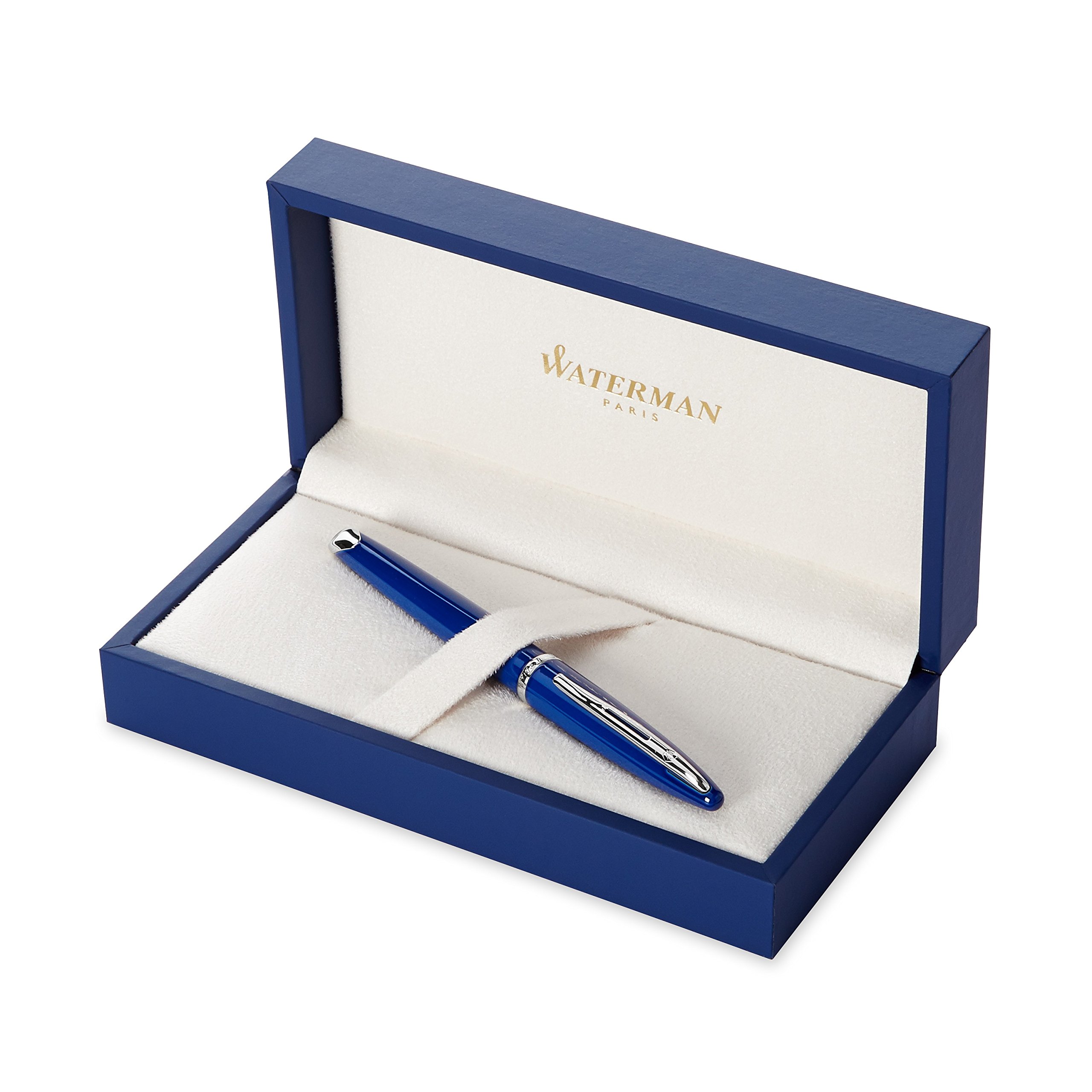 Waterman Carene Fountain Pen Gloss Blue With Palladium Plated Trim