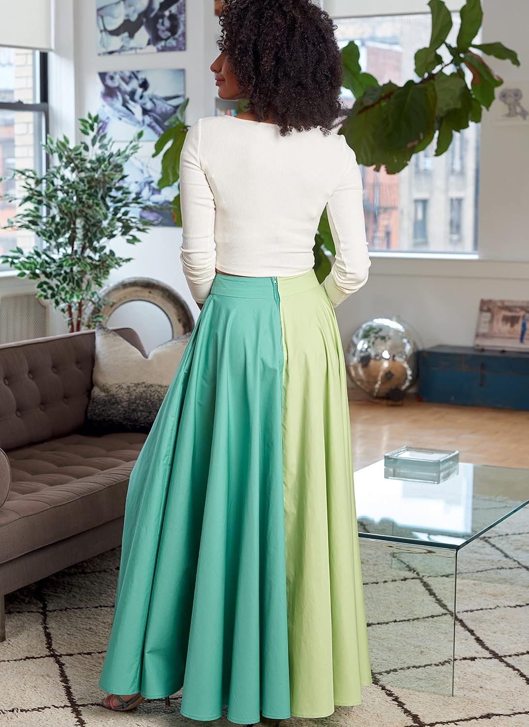 McCall M8205Y Misses' Circle Skirt Sewing Pattern Kit with Style Variations, Code M8205, Sizes XS-S-M
