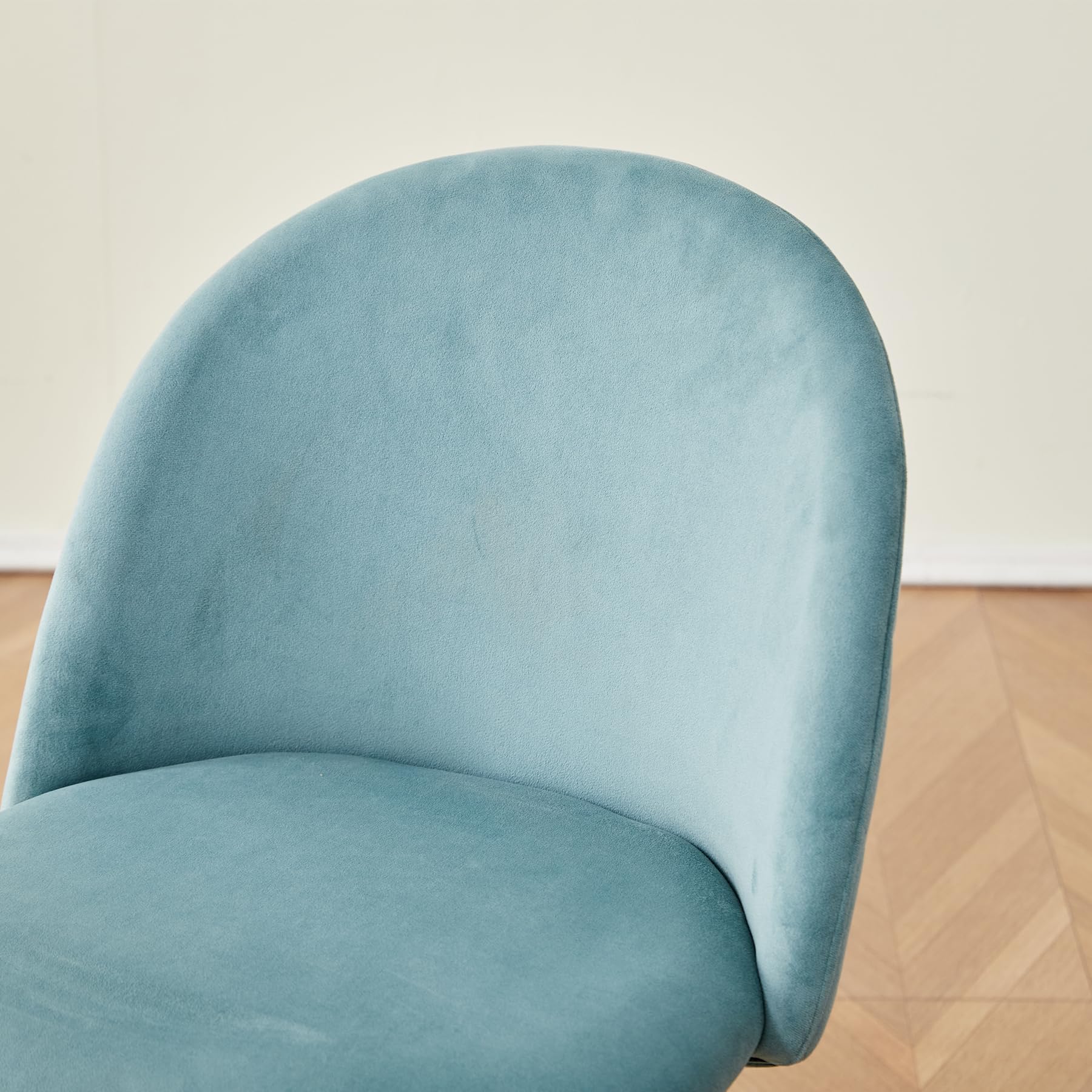 GrandCA HOME Juego de 4 Sillas De Comedor De Terciopelo, Sillas De Cocina con Cojín De Asiento De Terciopelo Suave, Sillas De Comedor Laterales Tapizadas para Sala De Estar, Verde