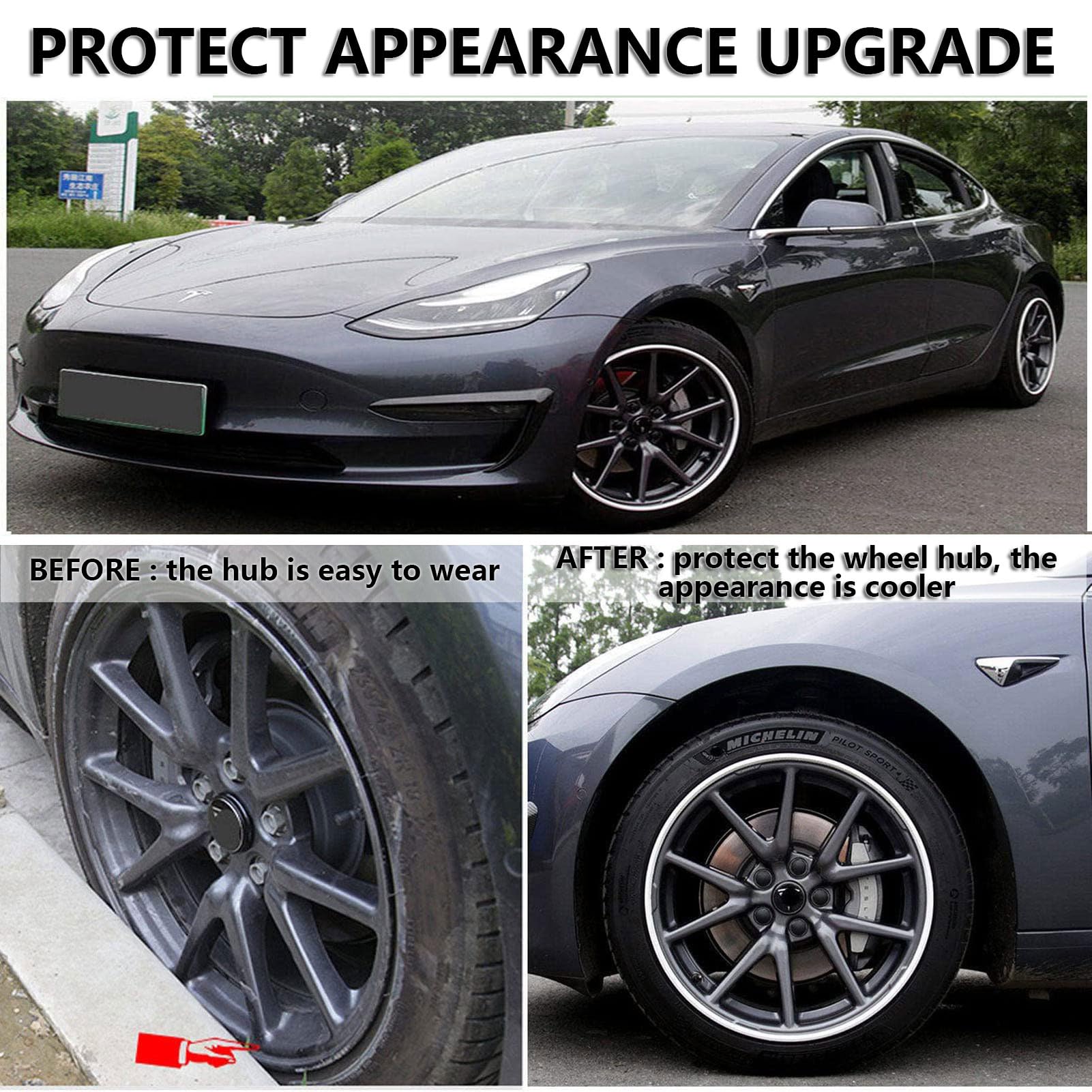 Bague De Protection pour Jantes en Alliage 16-21",Protecteurs De Jantes,Anti Collision Anti Rayures Kit Garnitures RéAméNagement Voiture,Garniture Protection Jantes Automobiles