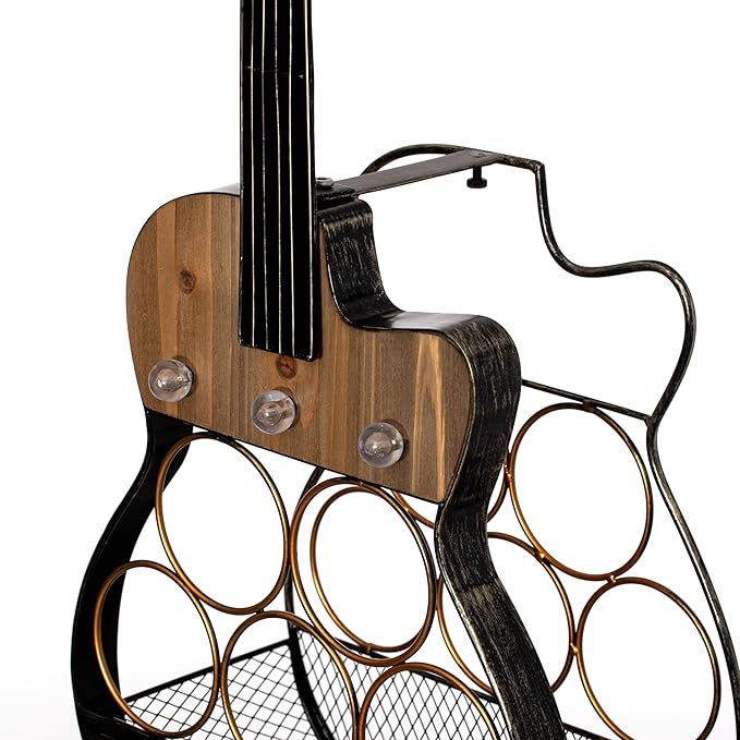 Soporte para Botellas en Forma de Guitarra para 5 Botellas Vintiquewise miniatura 7