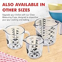 Vista 7 de Chef Craft Select Taza medidora de plástico, capacidad de 1 taza, transparente