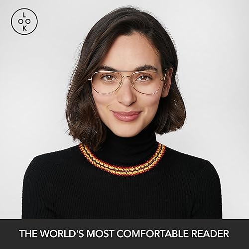 Vista 20 de LOOK OPTIC Cooper Tint - Stylish, Unisex, High Optical Quality Readers - Comfortable, Scratch Resistant Reading Glasses plateado