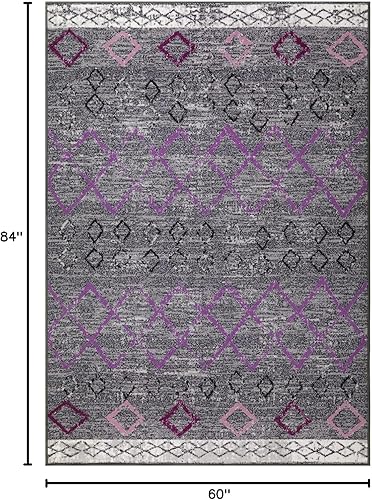 Miniatura 137 de Antep Rugs - Alfombras antideslizantes de 3 x 5 pies (antideslizante) con parte trasera de goma, de estilo antiguo, bohemio, marroquí y con pelo