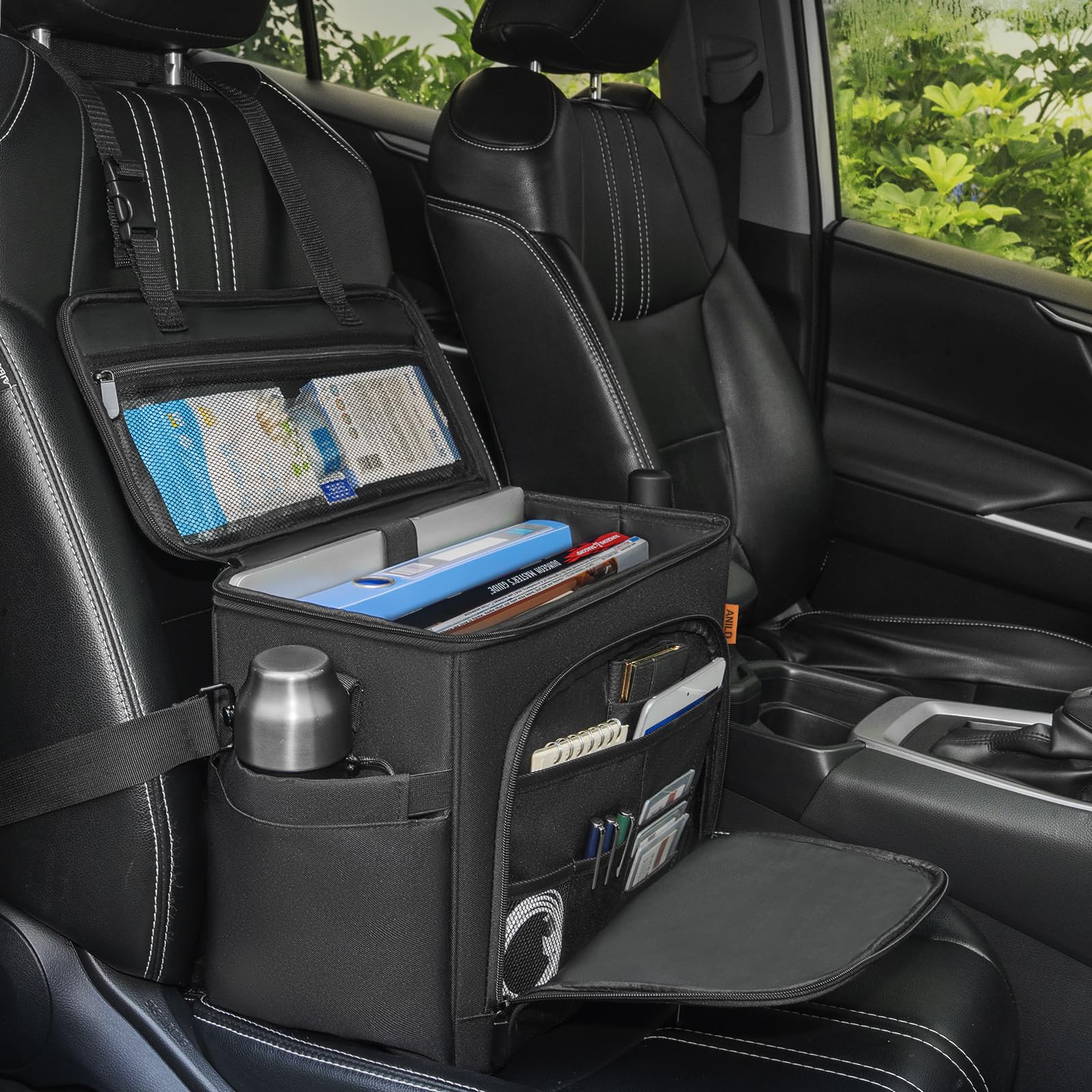 AKOZLIN Car Front Seat Organizer Waterproof Storage Bag for Tablet & Laptop