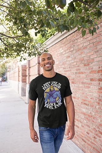 Miniatura 4 de Camiseta de manga corta para adulto con texto en inglés "Masters of The Universe Sci-Fi 80s Skeletor I Like to Feel Evil"