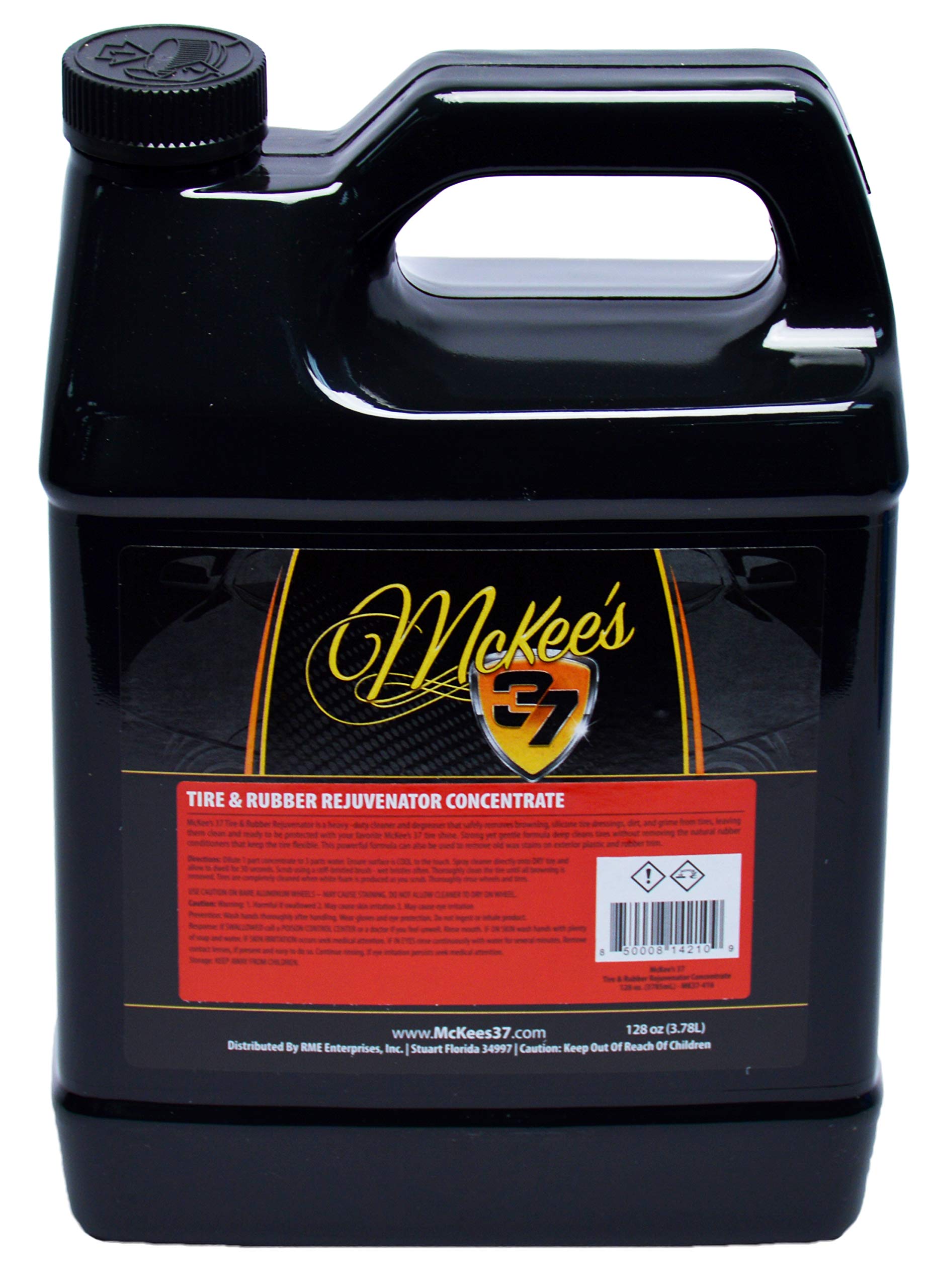 McKee's 37 MK37-416 Tire & Rubber Rejuvenator Concentrate (Creates 4 Gallons of Tire Cleaner), 128 oz.