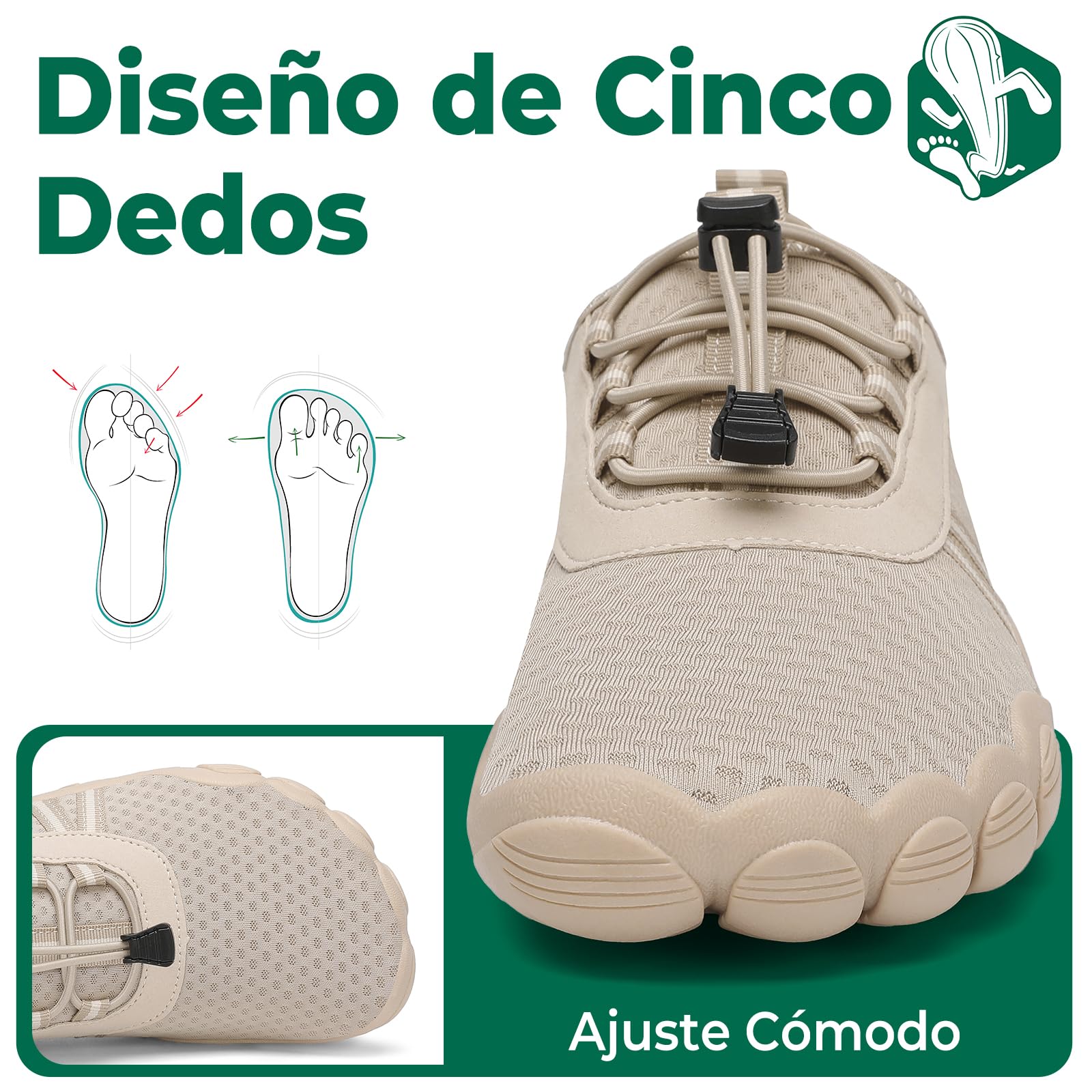 SAGUARO Escarpines Hombre Mujer Secado Rápido Barefoot Zapatillas de Agua Gr.36-48 — view 2