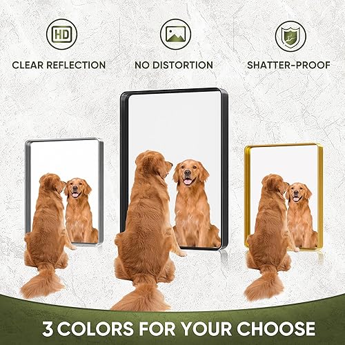 Miniatura 7 de Suidia Espejo de baño, 24 x 32 pulgadas, montado en la pared, esquinas redondeadas cepilladas, marco de metal, espejo rectangular de tocador de