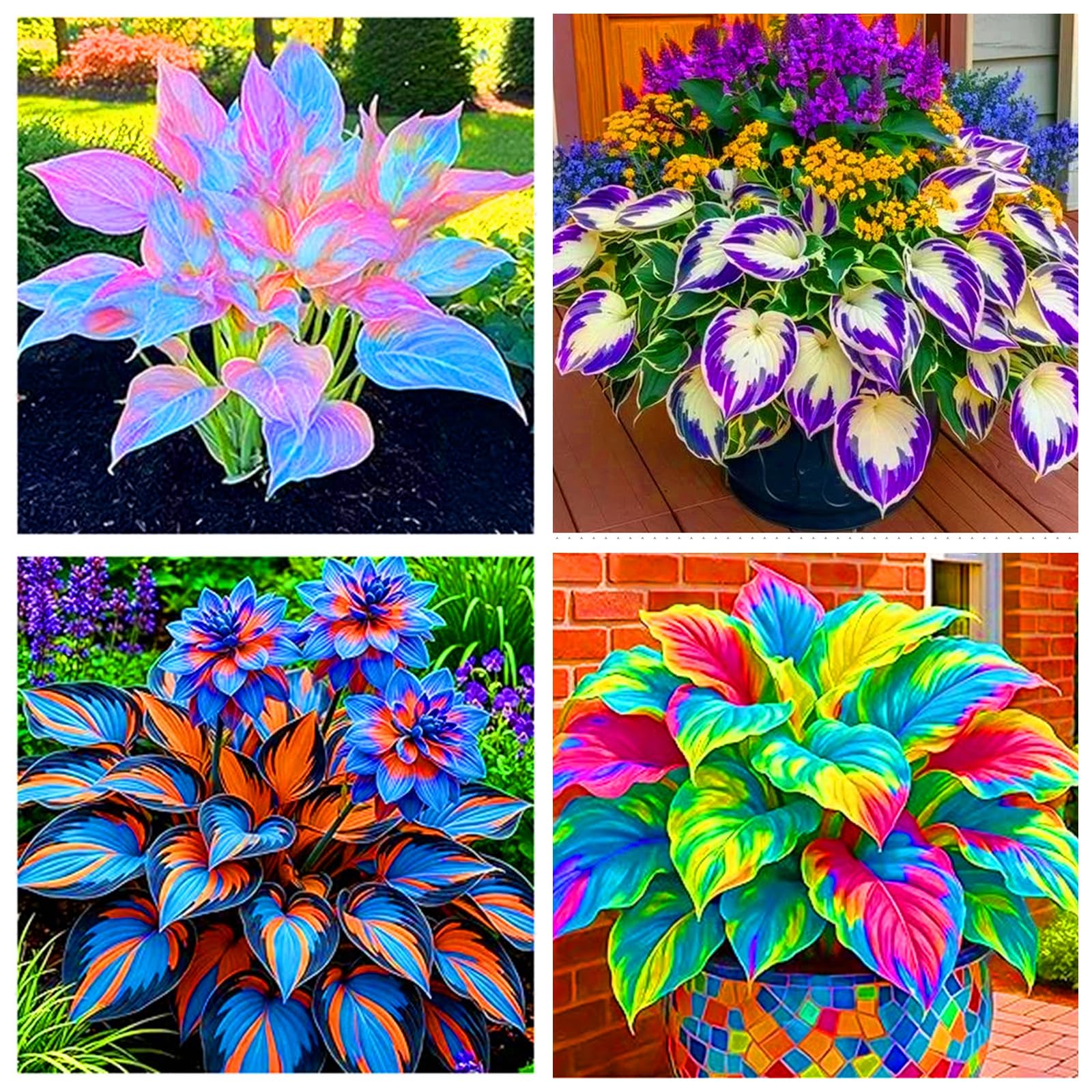Mixed Color Hosta Rhizome & Bulbs for UK Planting | Perennial Potted Plants, Low Maintenance, Lovely Display-4bulbs-D