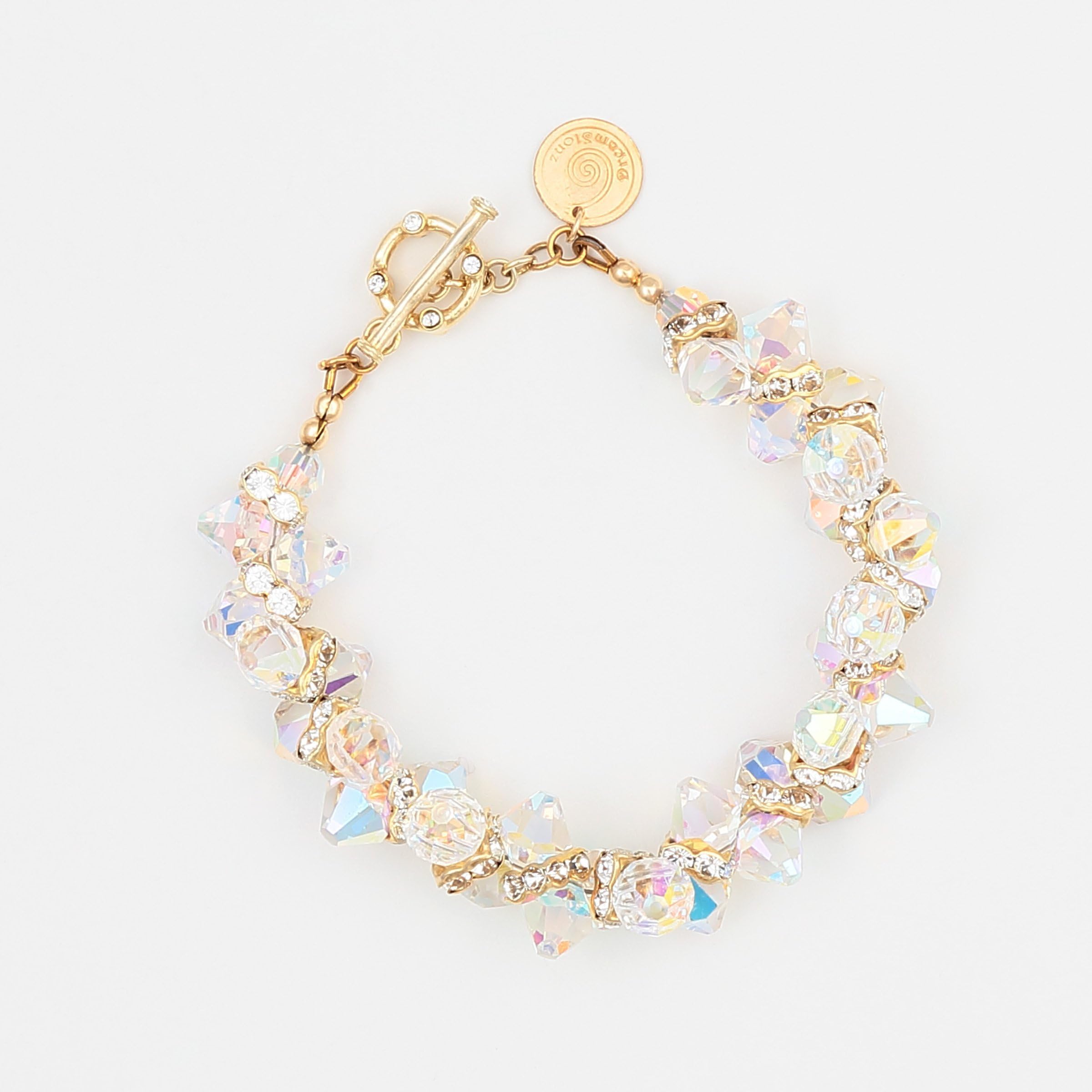 Swarovski Crystal Rock Candy - Aurora bracelet in Vermeil. Subtle Bling to wear whenever you want to shine!