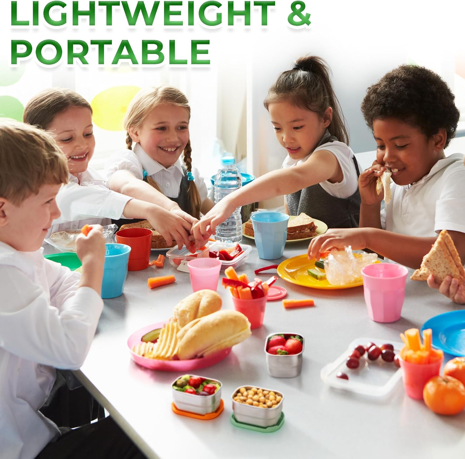 Everusely - Stainless Steel Snack Containers - 8 oz / 230 ml, 4-Pack, Fall Fest - Leakproof Food Storage Boxes + Lids for Travel - Reusable Containers for Adults - Small Boxes for Portion Control - Image 6