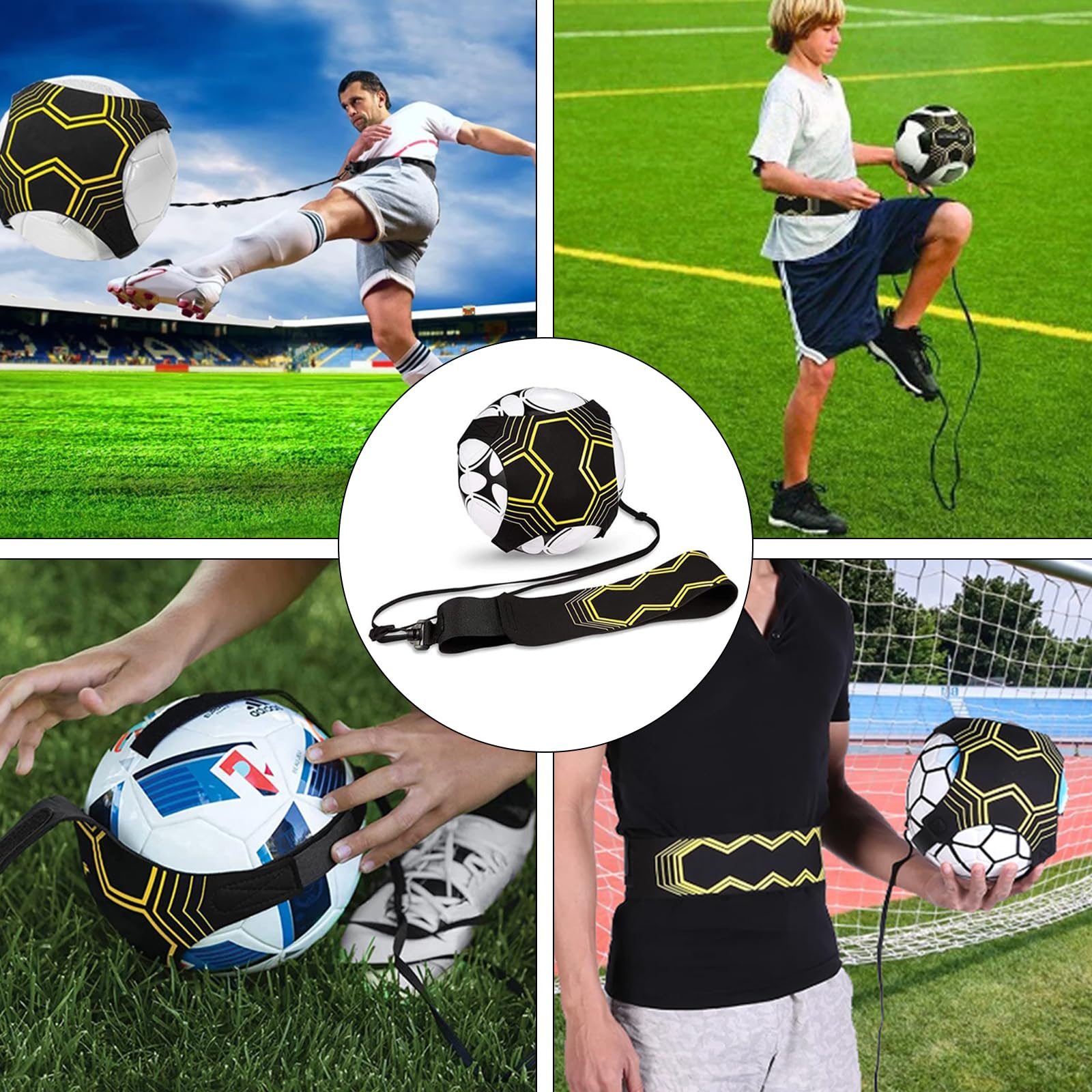 YUENFONG Fußball Trainingsset – Mit Koordinationsleiter, Hürden, Hütchen & Widerstandsfallschirm