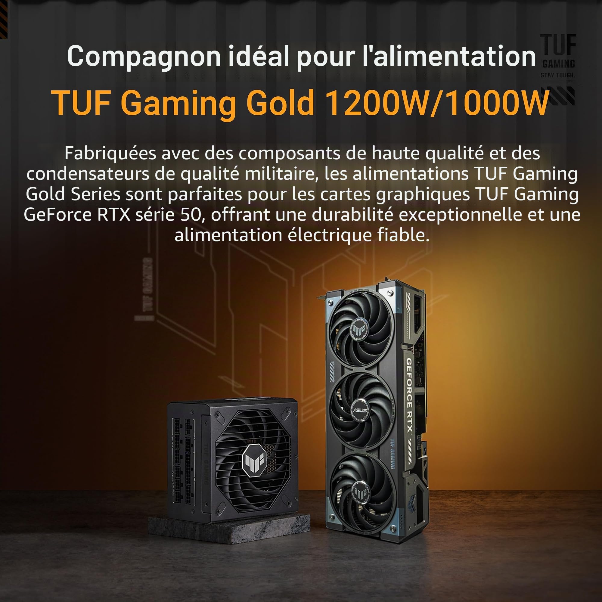ASUS TUF Gaming GeForce RTX 5070 Ti 16 Go GDDR7 OC Edition Carte graphique de jeu (PCIe 5.0, HDMI/DP 2.1, fente 3.125, composants de qualité militaire, revêtement PCB protecteur, ventilateurs