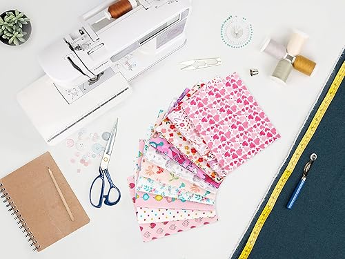 Vista 95 de Craftido -25 opciones: paquetes de tela de acolchado 100% algodón, 10 cuartos gruesos de 18 x 21 pulgadas, peso mediano de 5.2 onzas